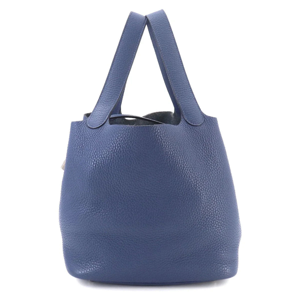HERMES Picotin Lock MM Hand Bag Taurillon Clemence Bleu Brighton 90330966