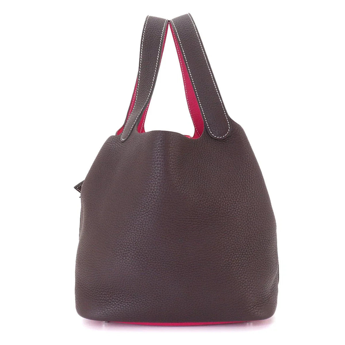 HERMES Picotin Lock MM Casaque Hand Bag Taurillon Rouge Sellier 90331013