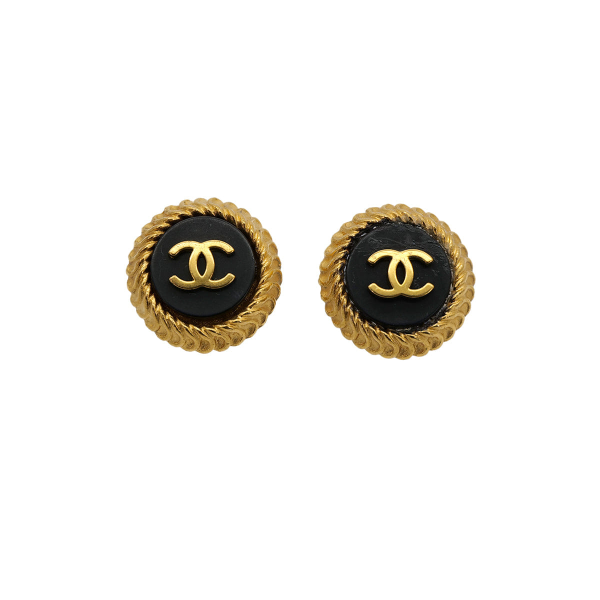 CHANEL VINTAGE EARRINGS COCOMARK ROUND ACCESSORY 95A 90306864