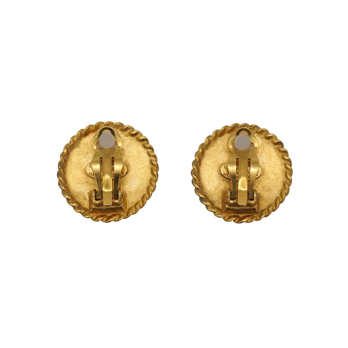 CHANEL VINTAGE EARRINGS COCOMARK ROUND ACCESSORY 95A 90306864