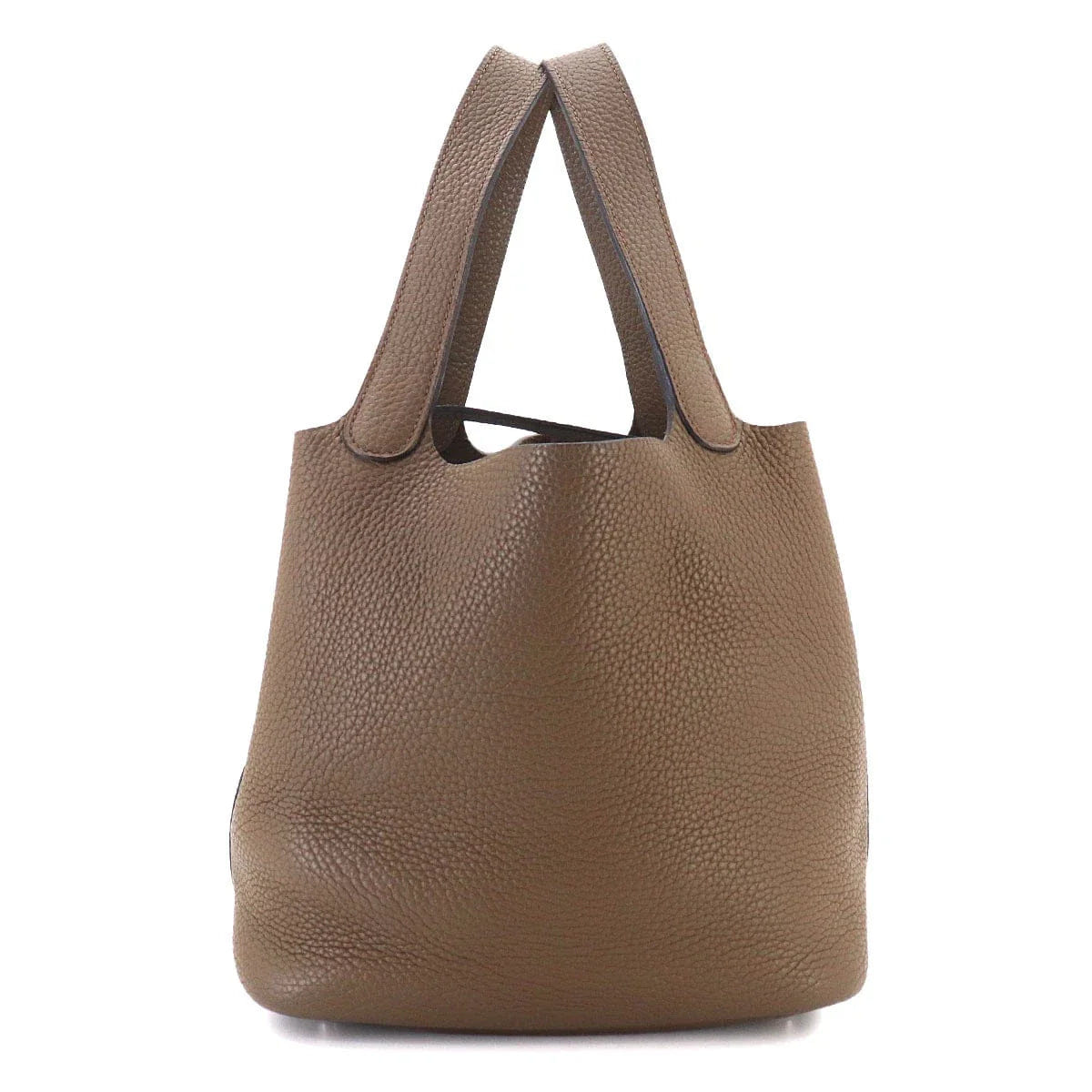 HERMES Picotin Lock MM Hand Bag Taurillon Clemence Taupe Purse 90330915