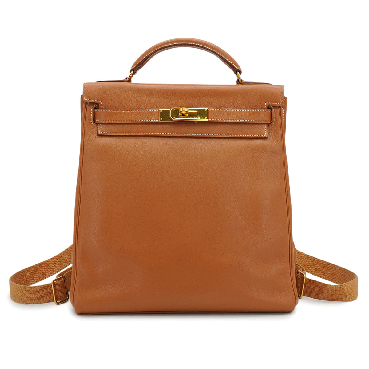 HERMES KELLY ADO GM GOLD VEAU GULLIVER BACKPACK 1999 SQUARE C GOLD HARDWARE 90334132