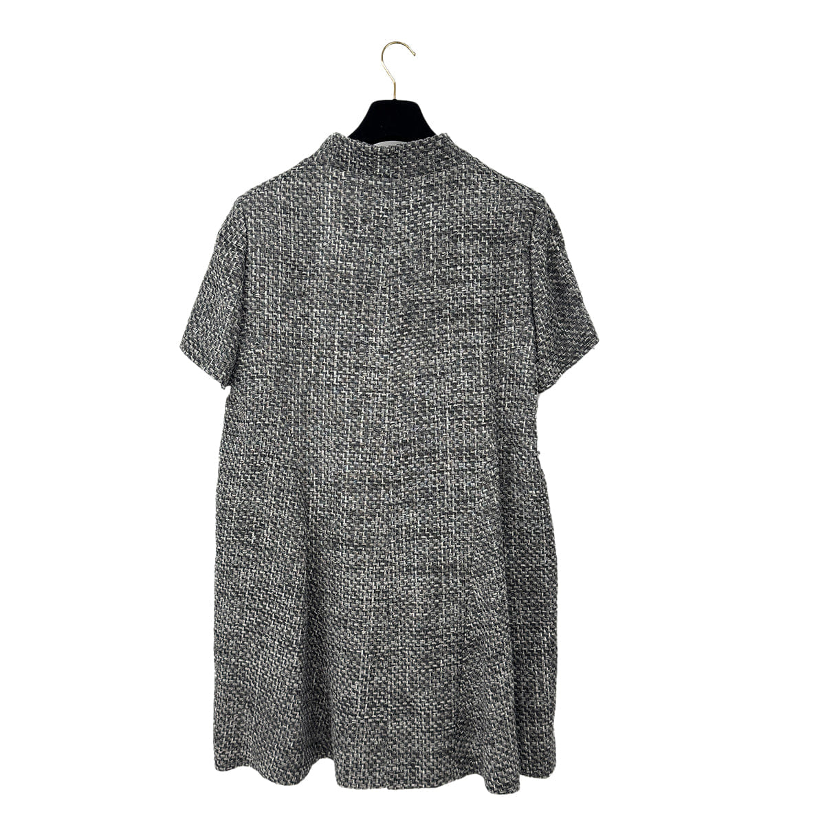CHANEL CAMELLIA COCO BUTTON TWEED JACKET GRAY NYLON 50 P51 RTW 90303319