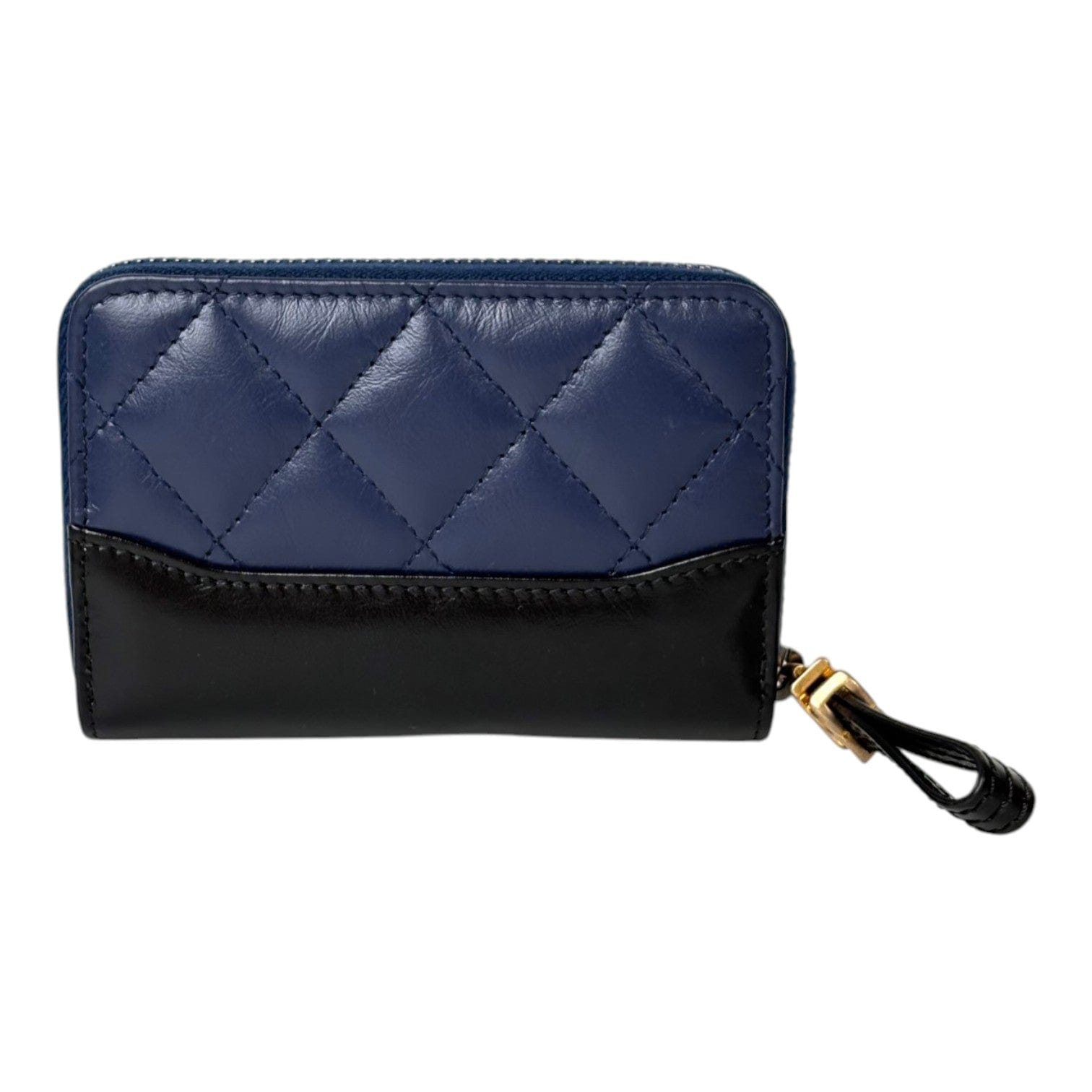 Chanel CC Blue Zipped Coin Purse Wallet