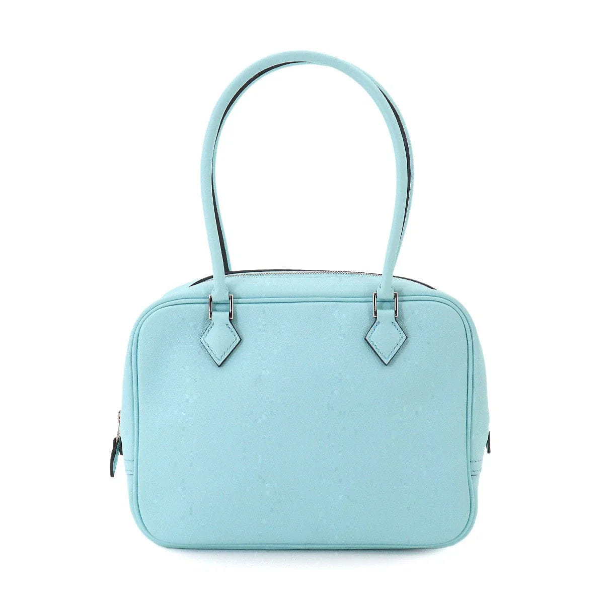 HERMES Mini Plume 20 Hand Bag Veau Swift Bleu Zephyr Purse 90329291