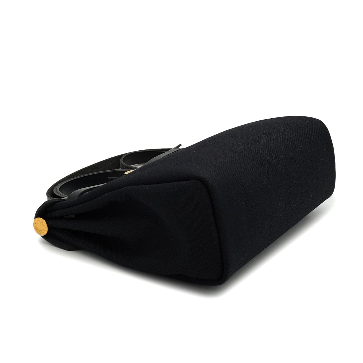 HERMES HER BAG ZIP PM 31 BLACK VACHE HUNTER TOILE MILITAIRE TOTE SHOULDER BAG 2023 B STAMP 90326732