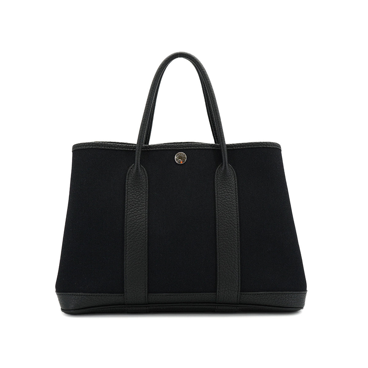 HERMES GARDEN PARTY TPM BLACK TOILE MILITAIRE HAND BAG 2018 C STAMP 90327072