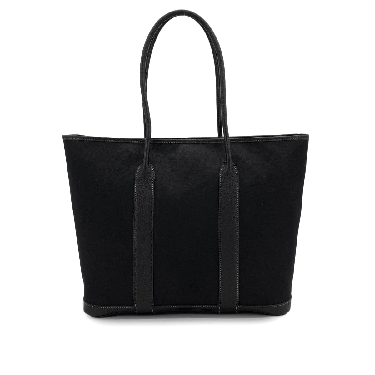 HERMES GARDEN ZIP MM BLACK TOILE OFFICIER VEAU NEGONDA TOTE BAG 2009 SQUARE M 90325645
