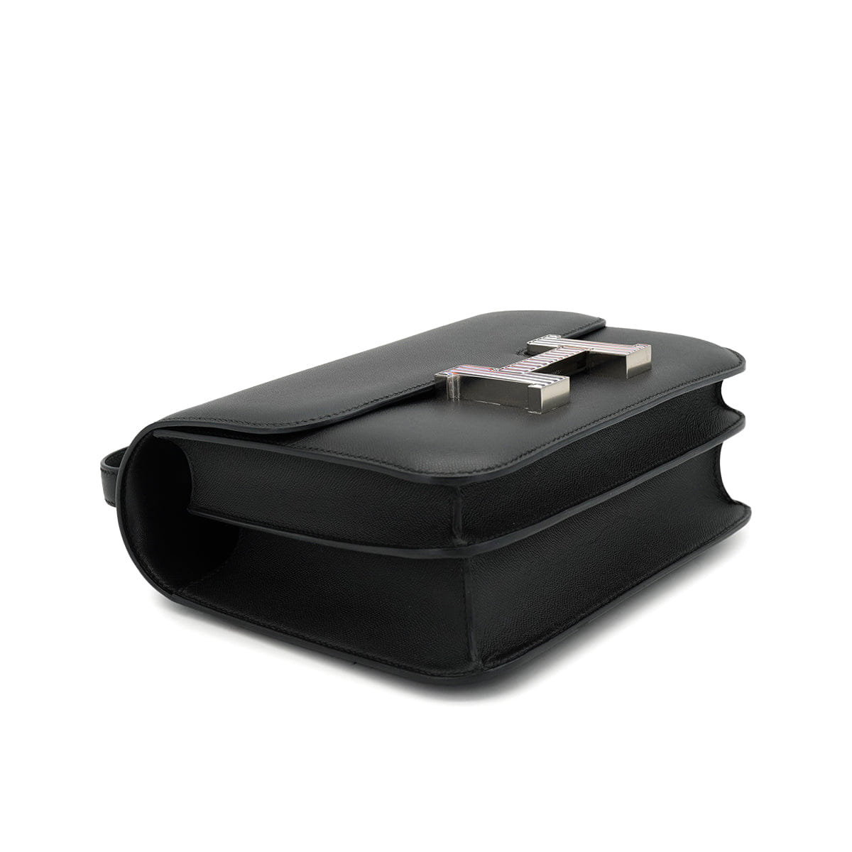 HERMES CONSTANCE3 24 OPTIQUE BLACK VEAU MONSIEUR SHOULDER BAG 2019 D STAMP PALLADIUM HARDWARE 90326730