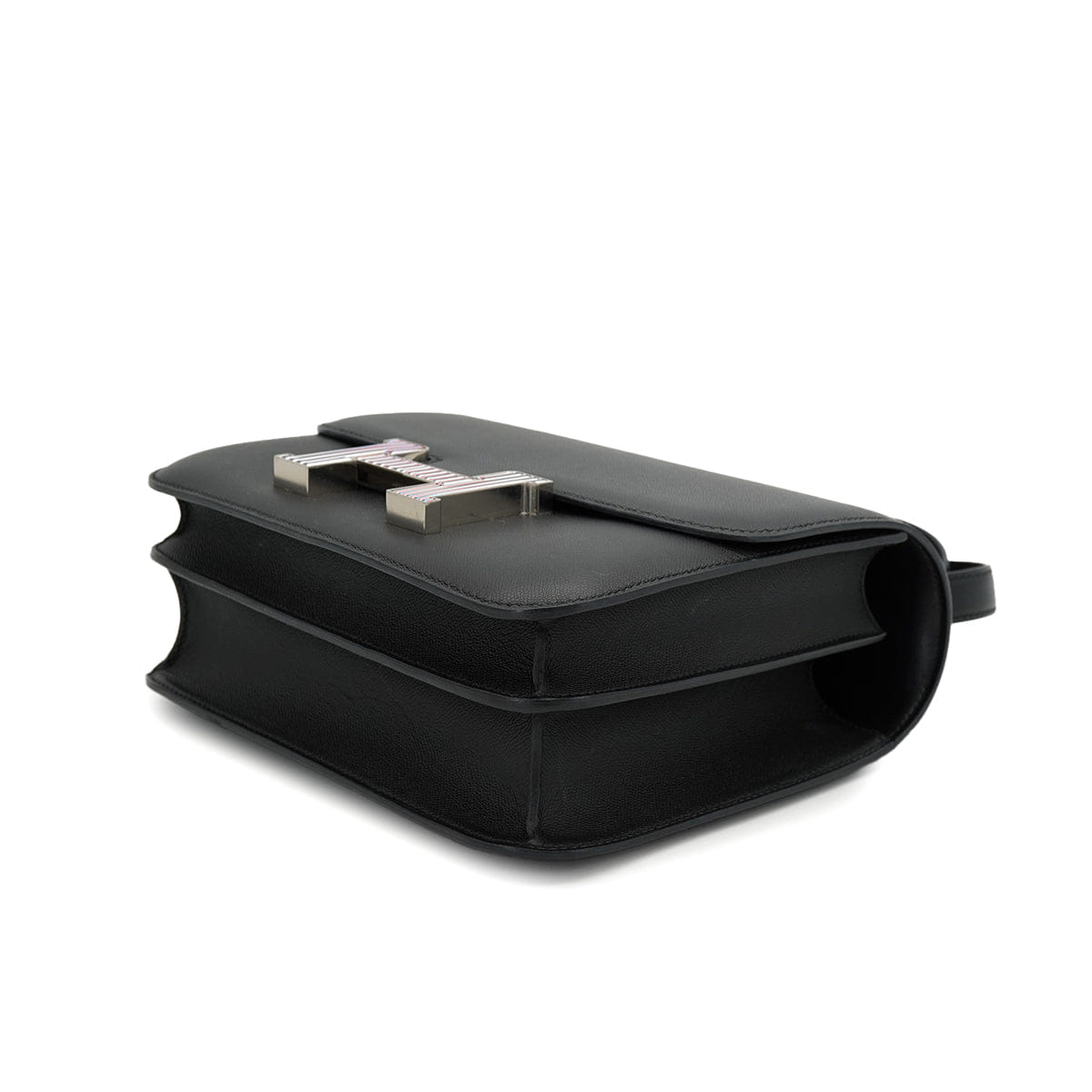 HERMES CONSTANCE3 24 OPTIQUE BLACK VEAU MONSIEUR SHOULDER BAG 2019 D STAMP PALLADIUM HARDWARE 90326730