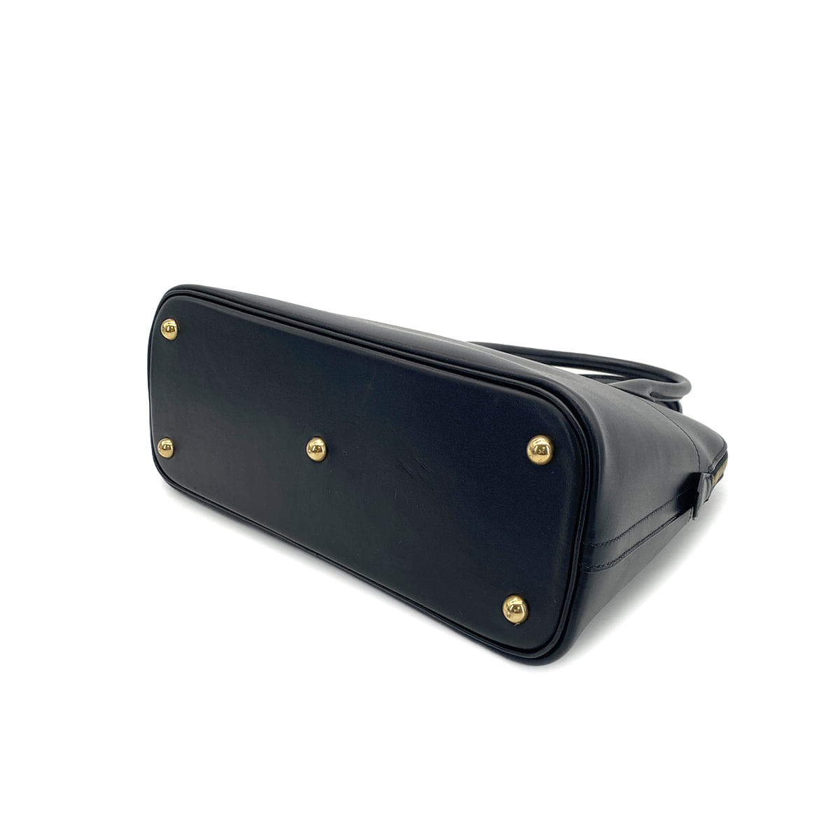 HERMES BOLIDE 31 BLACK BOXCALF HAND SHOULDER BAG 2002 SQUARE F GOLD HARDWARE 90320998