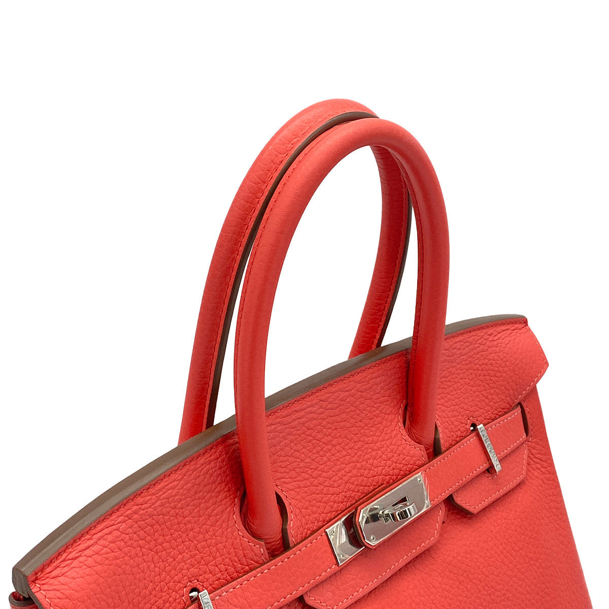 HERMES BIRKIN 30 ROSE JAIPUR TAURILLON CLEMENCE HAND BAG 2014 SQUARE R PALLADIUM HARDWARE 90325631