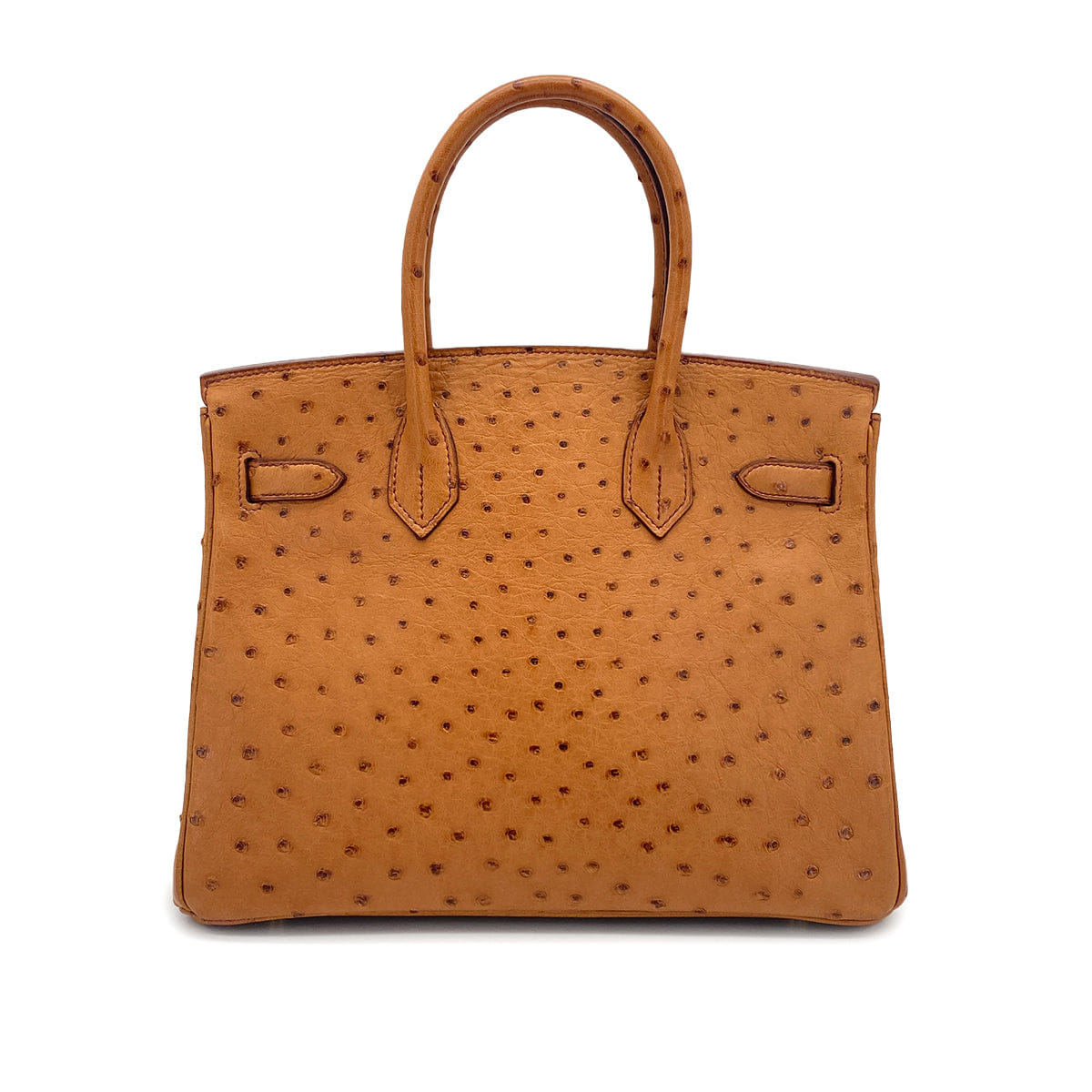 HERMES BIRKIN 30 CHESTNUT OSTRICH HAND BAG 2006 SQUARE J GOLD HARDWARE 90325611