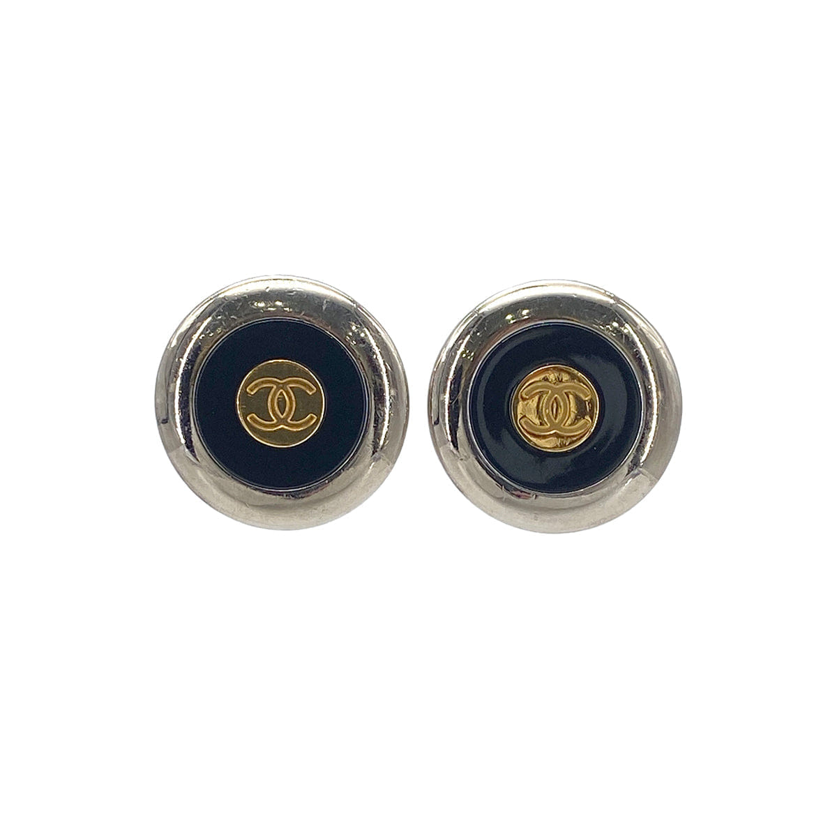 CHANEL VINTAGE EARRINGS COCOMARK ROUND ACCESSORY 97A 90273387