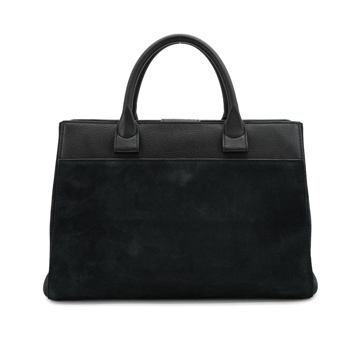CHANEL NEO EXECUTIVE TOTE SHOULDER BAG BLACK LEATHER SILVER HARDWARE 90330949