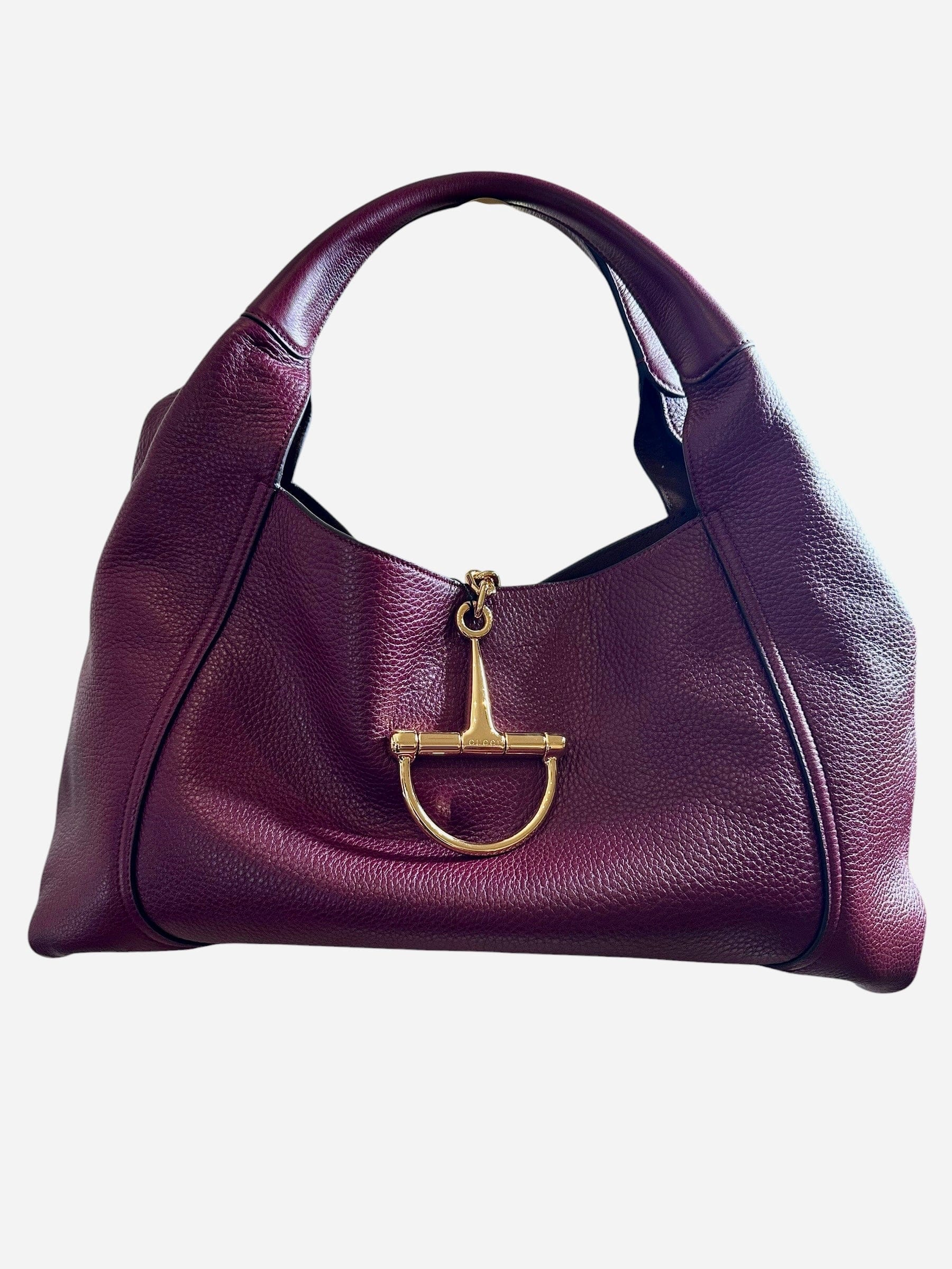 Gucci Burgundy Softbit Maxi Tote Bag