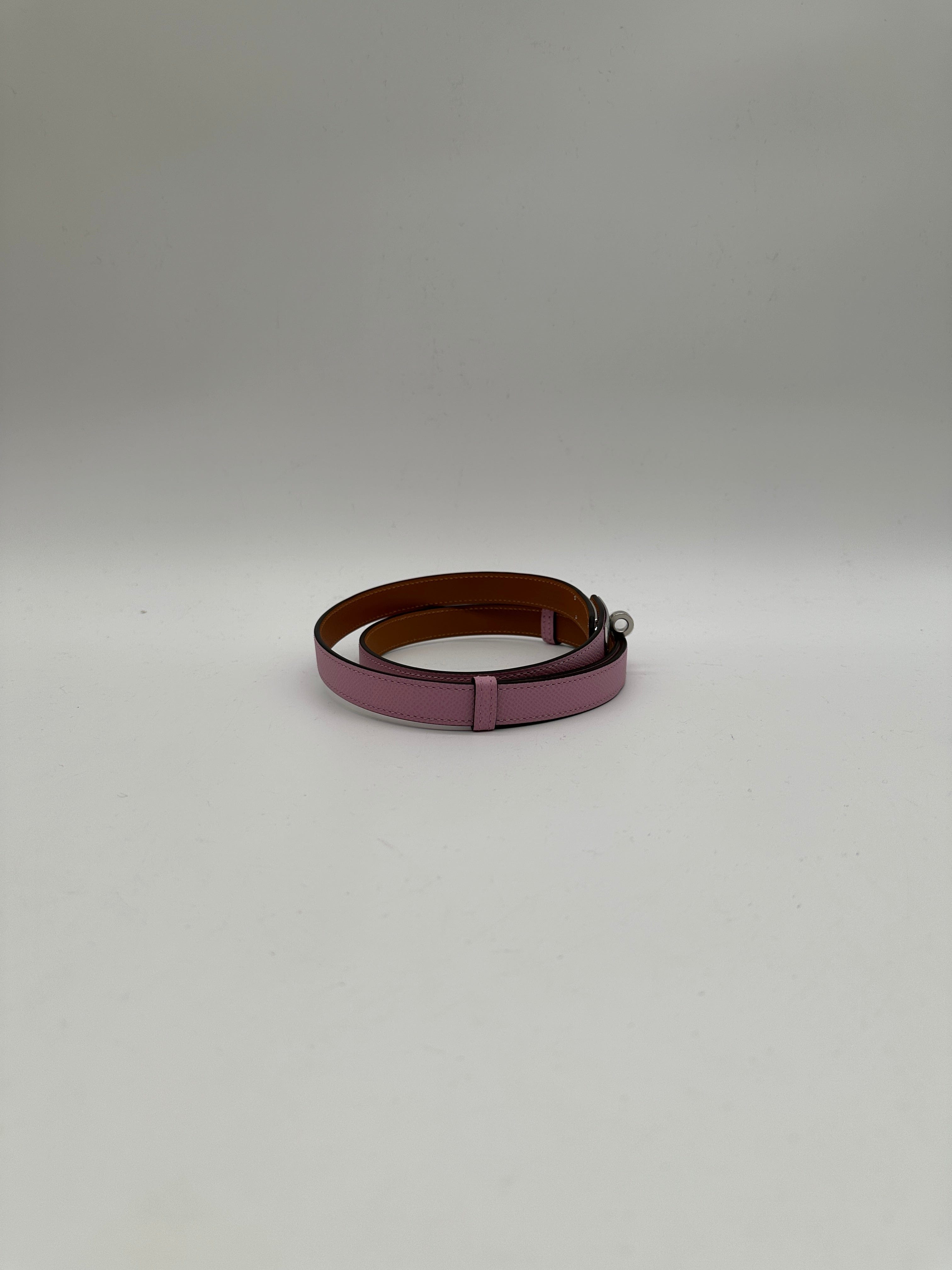 Hermès Kelly 18 Belt Mauve Sylvester Epsom Palladium Hardware