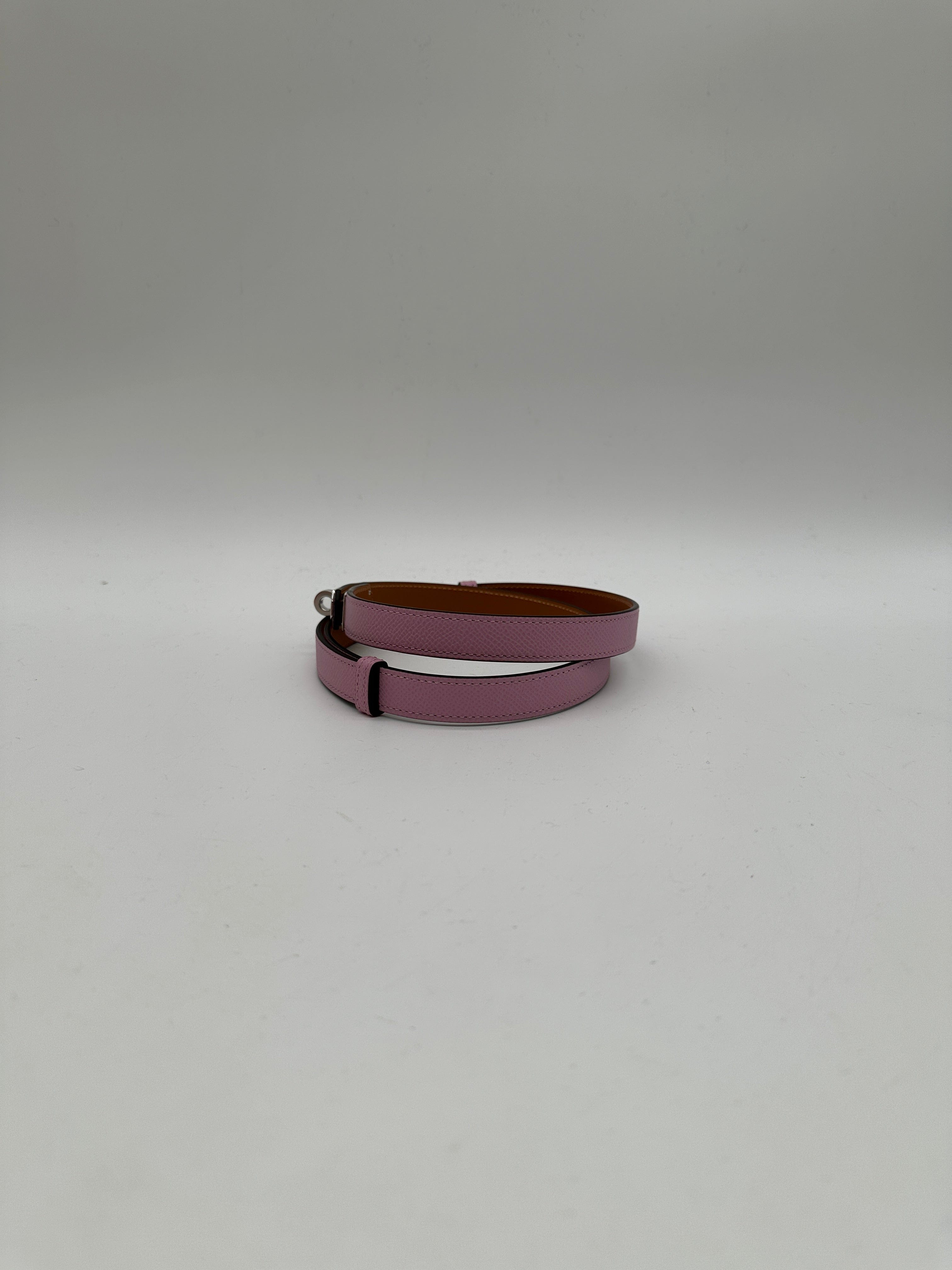 Hermès Kelly 18 Belt Mauve Sylvester Epsom Palladium Hardware