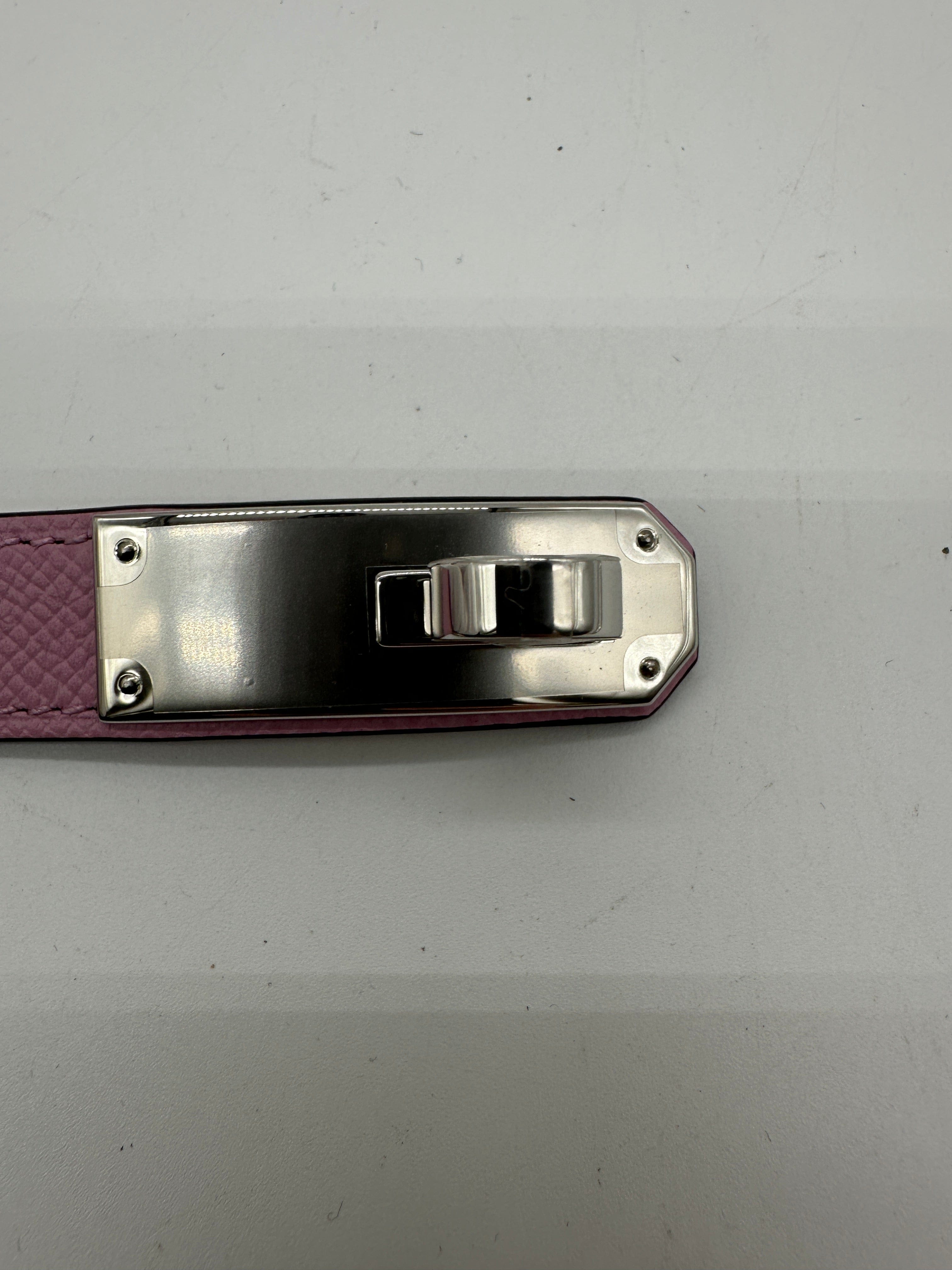 Hermès Kelly 18 Belt Mauve Sylvester Epsom Palladium Hardware