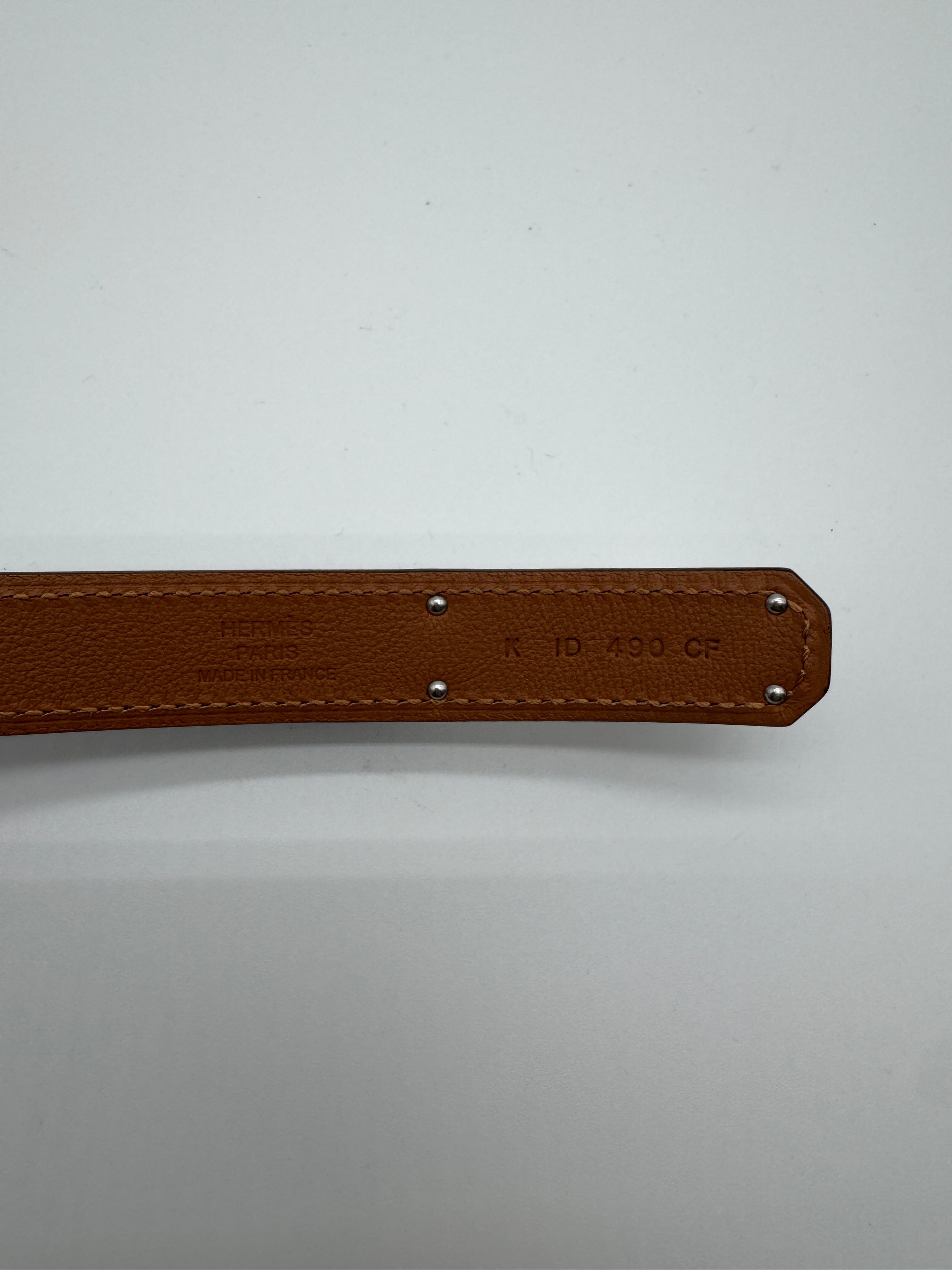 Hermès Kelly Splas'H 18 Belt Black Box Leather Palladium Hardware