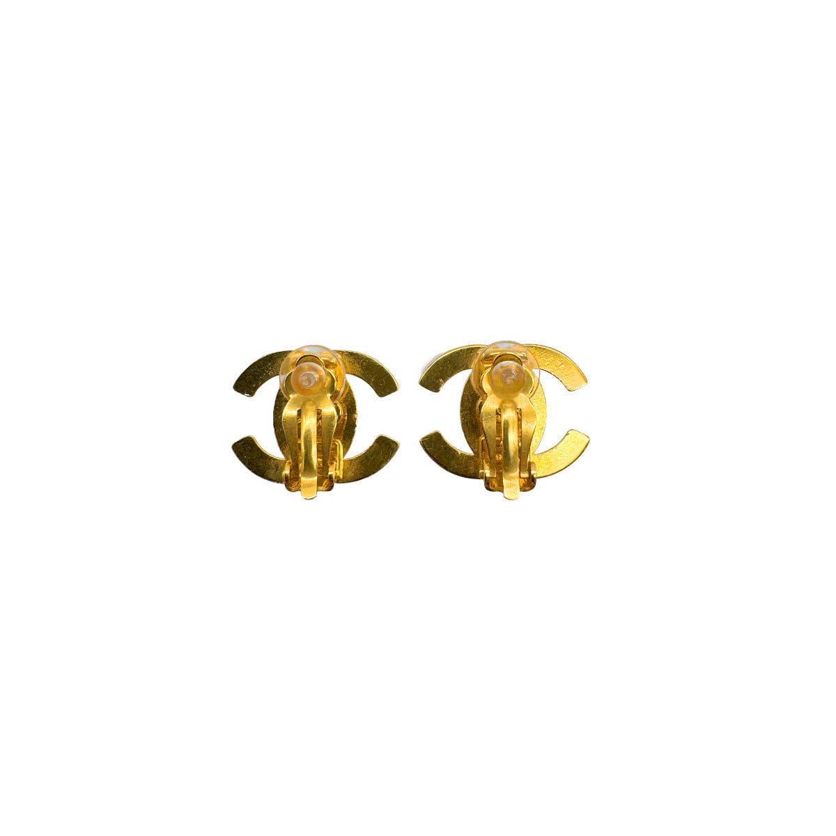 PURPOSE VINTAGE CHANEL EARRINGS TURN LOCK GOLD ACCESSORY 95A 90326638