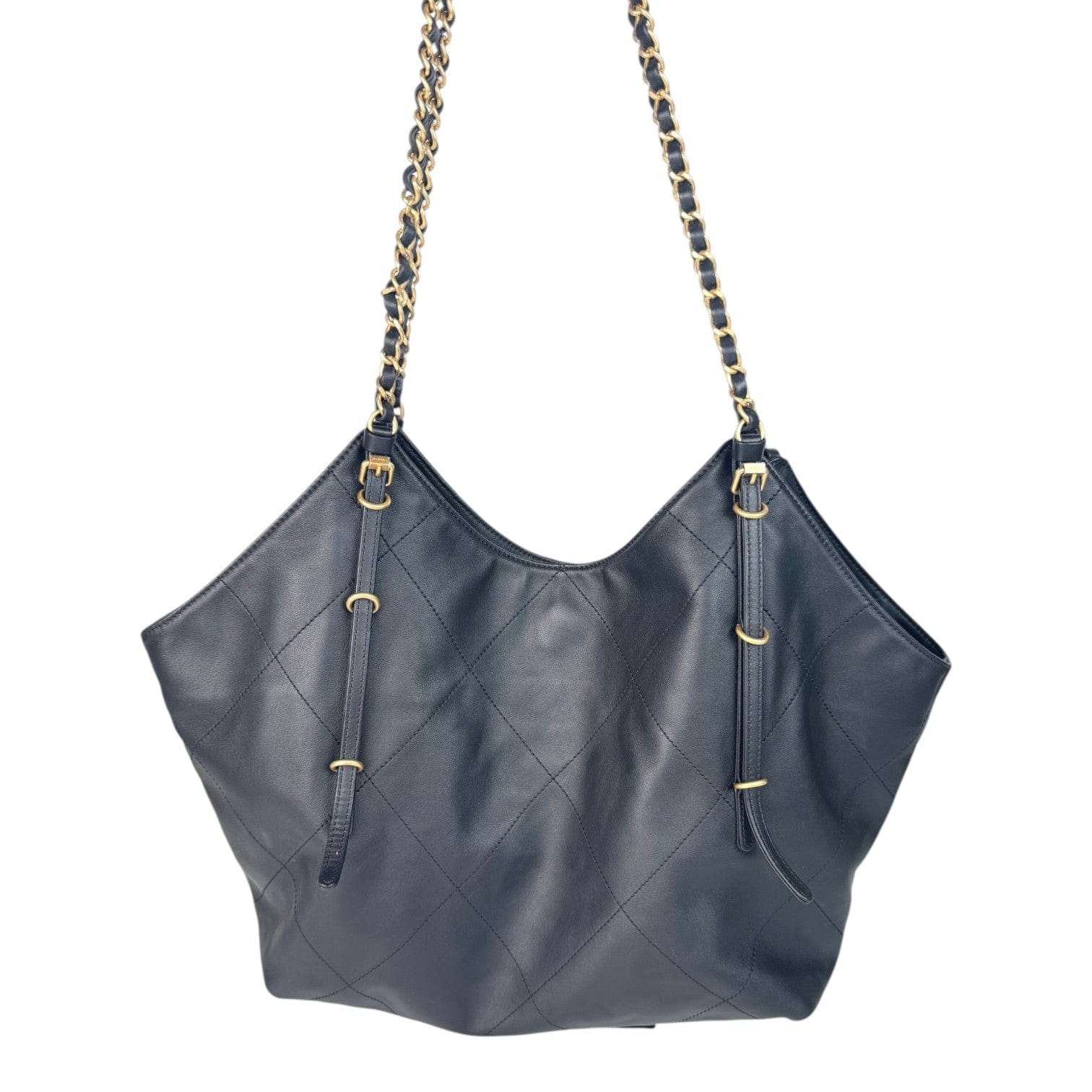 Chanel 25S Large Black Calfskin Tote Bag