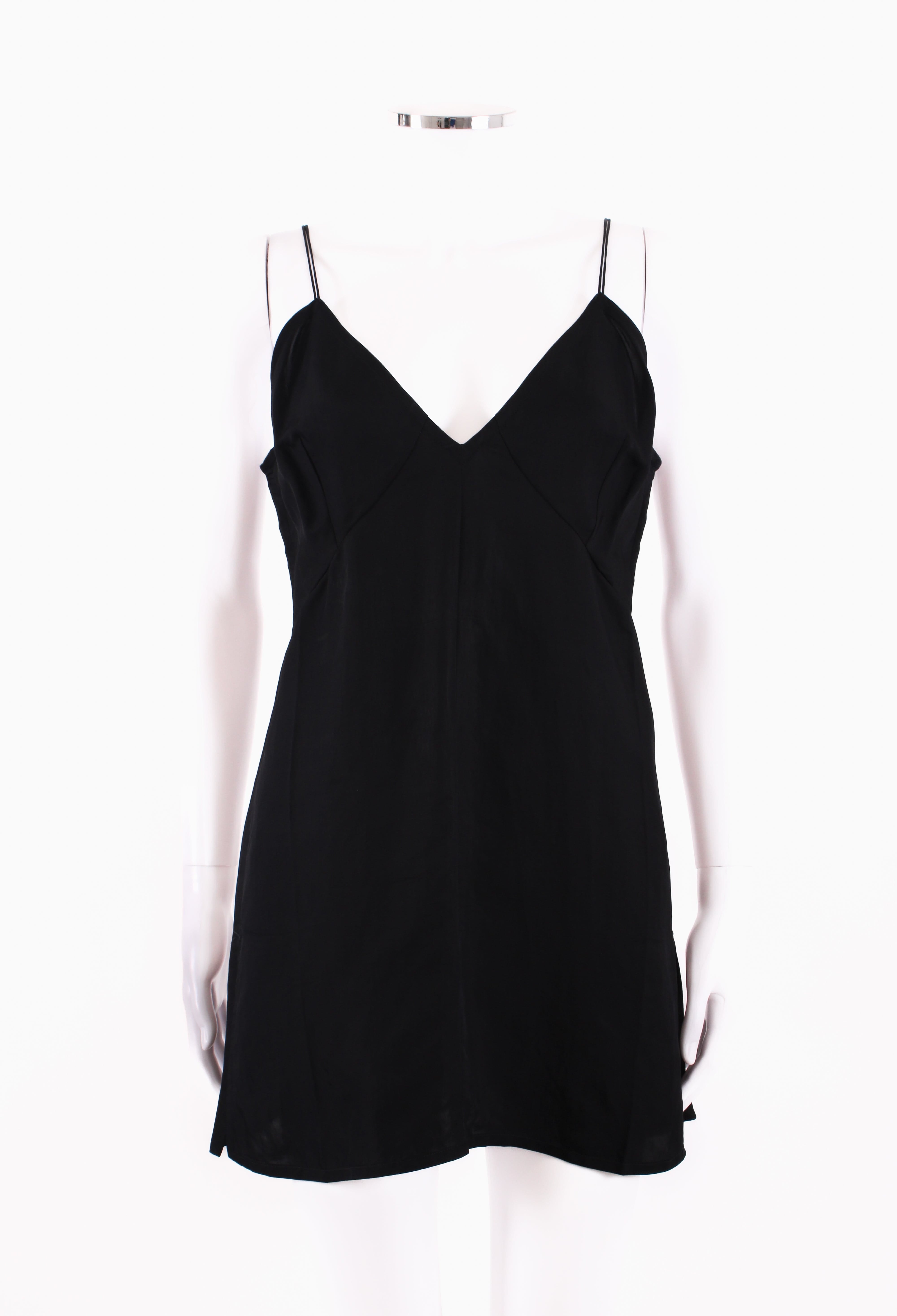 Celine S/S Mini Slip Dress Black 12