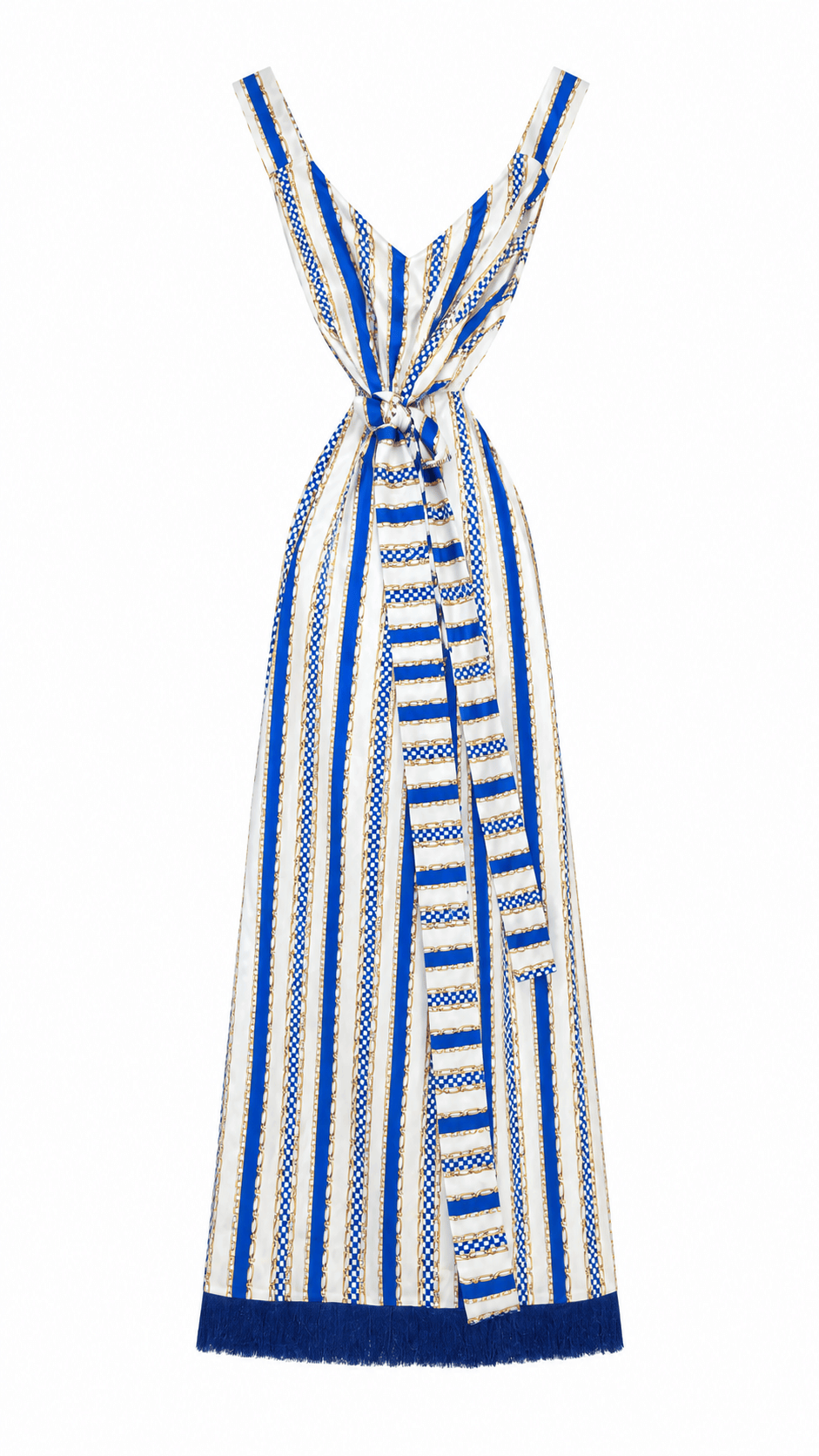 Maison Clad DRESS LIDIA STRIPES CHAIN BLUE MCL11772