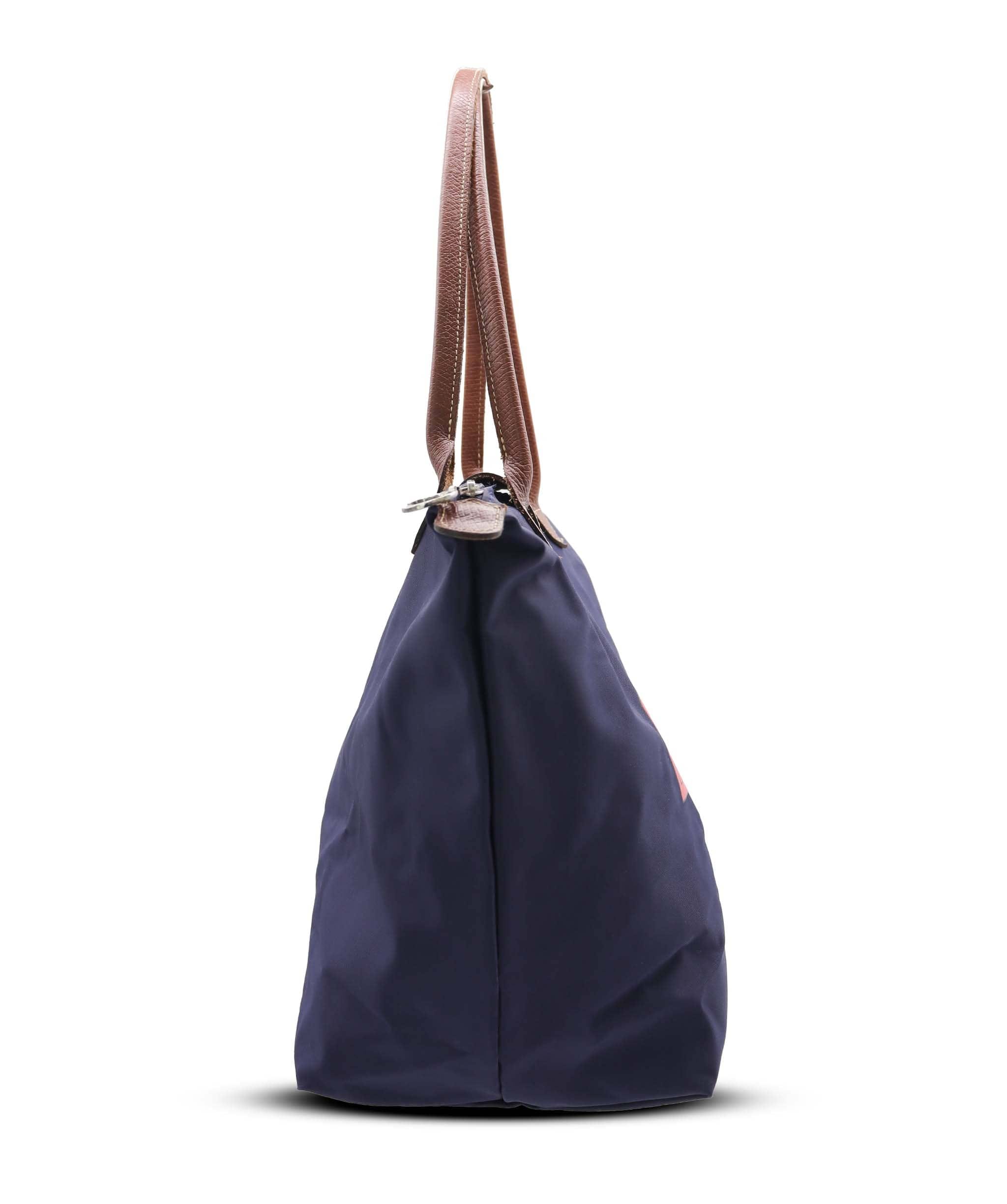 LUCKY LONGCHAMP LUCKY TOTE BAG NAVY BLUE ASC7281