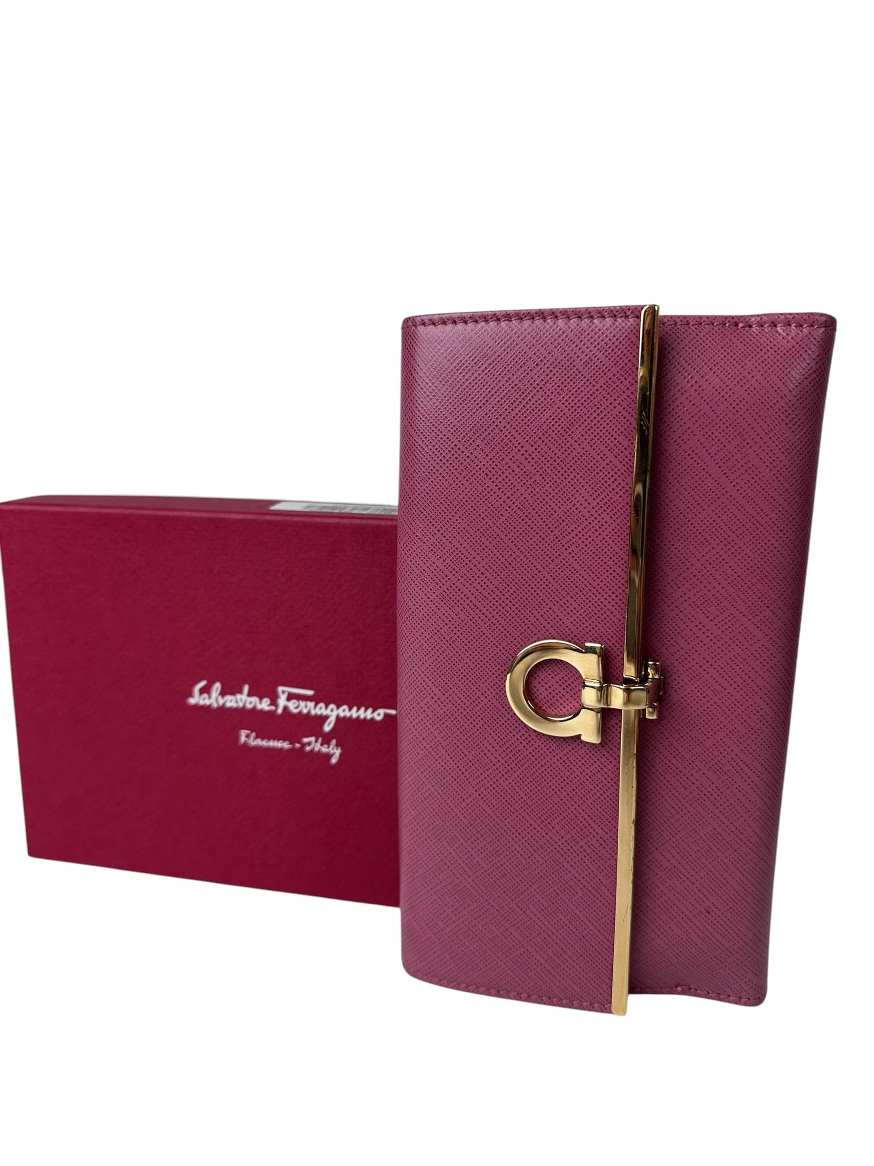 Ferragamo Pink Tr-Fold Wallet