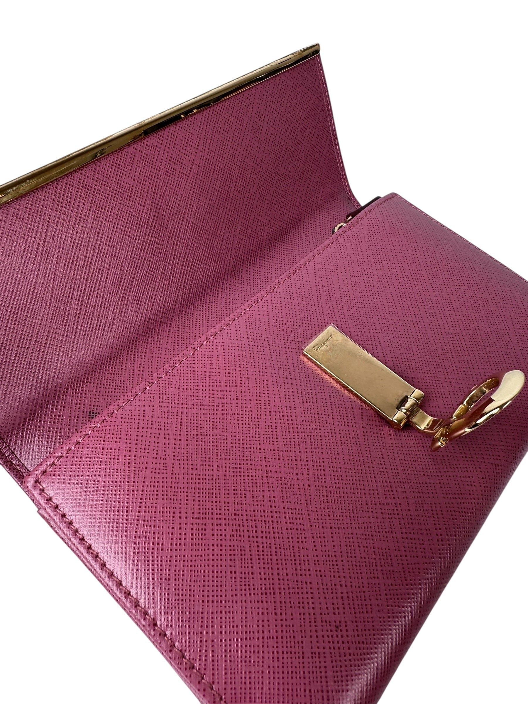 Ferragamo Pink Tr-Fold Wallet