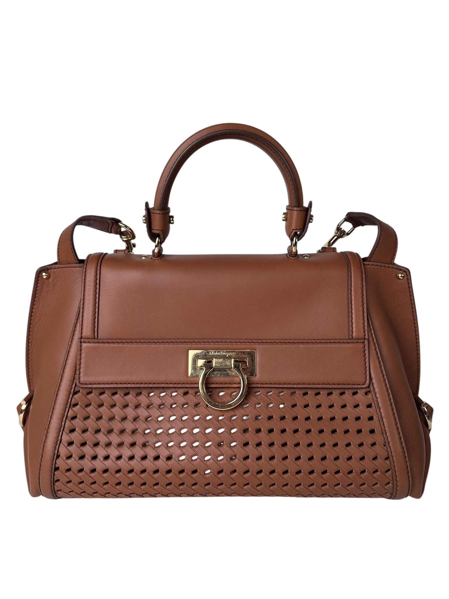 Ferragamo Brown Leather Hand Bag