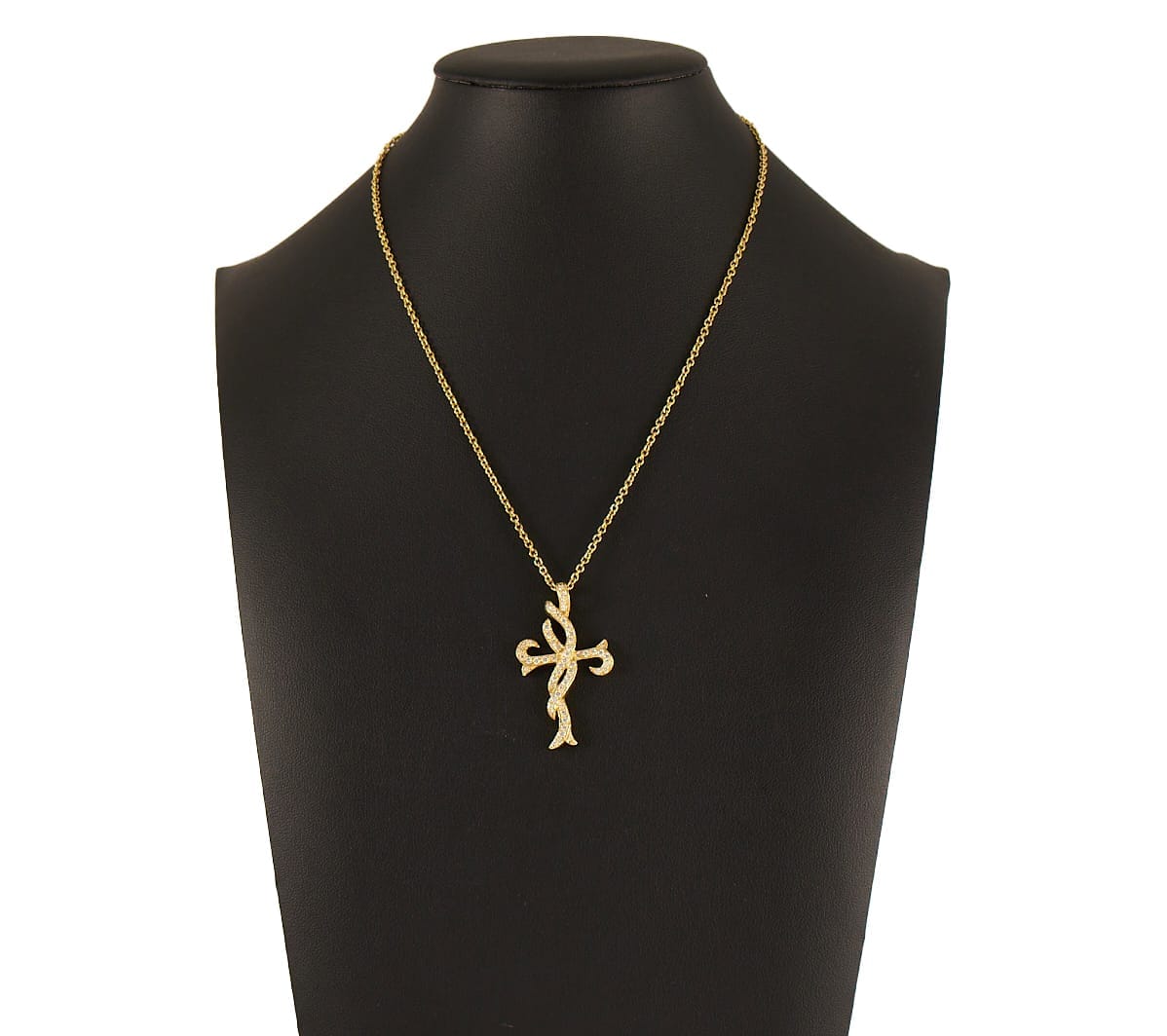 Doris Panos 1.00ctw Diamond Cross Pendant Necklace in 18K