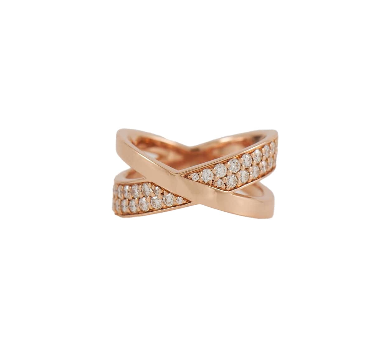 Tiffany & Co. 0.60ctw Diamond Atlas X Ring in 18K W/Box