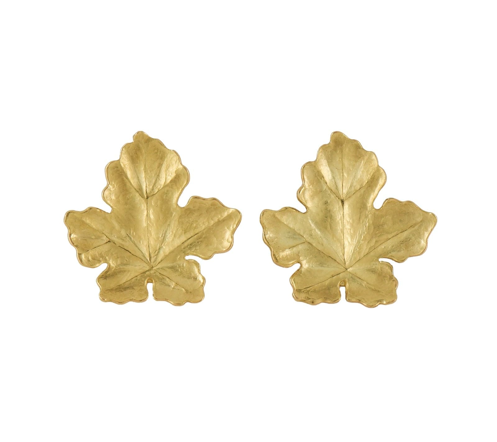 Tiffany & Co. Angela Cummings Maple Leaf Clip On Earrings in 18K W/Box