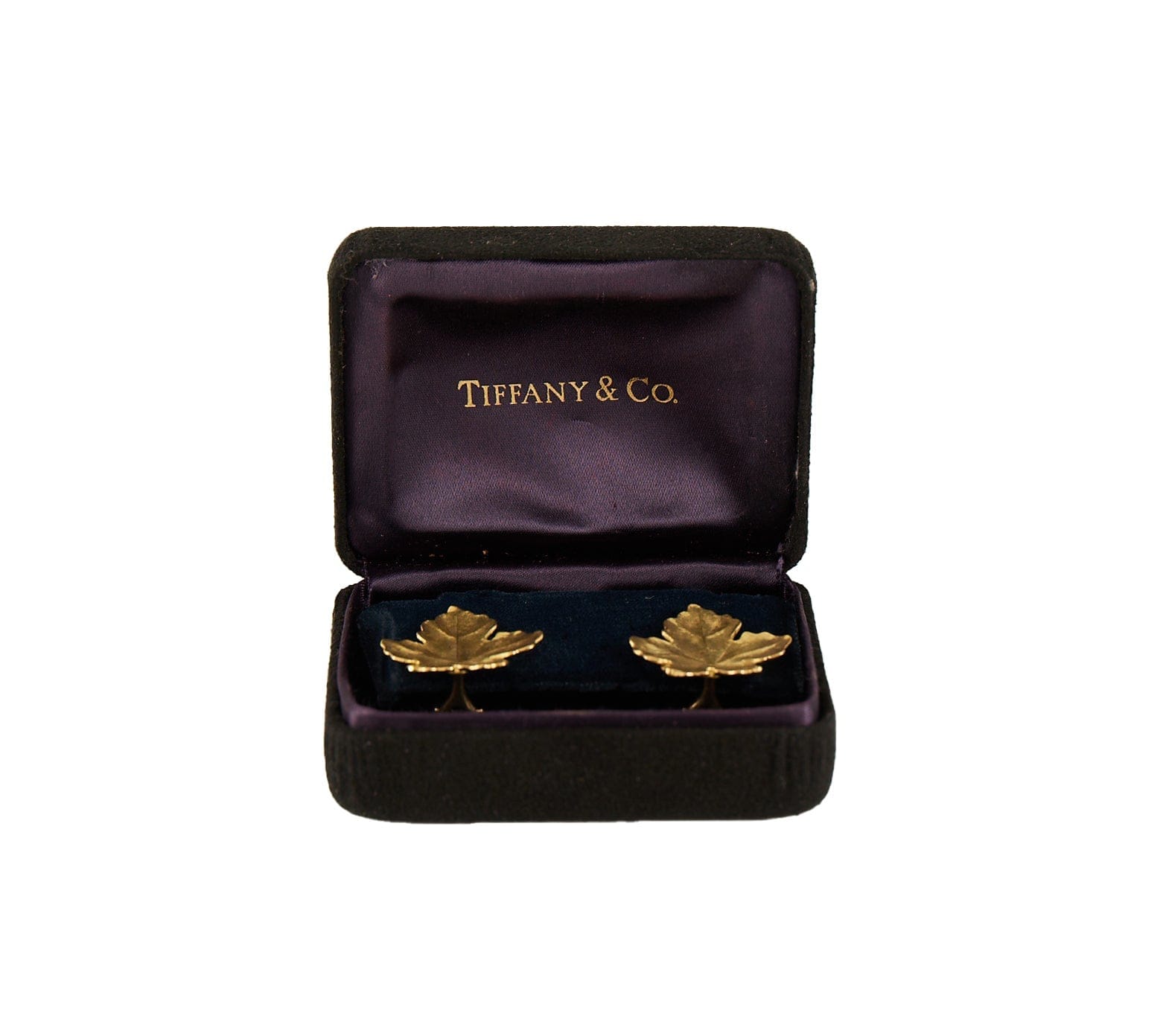 Tiffany & Co. Angela Cummings Maple Leaf Clip On Earrings in 18K W/Box