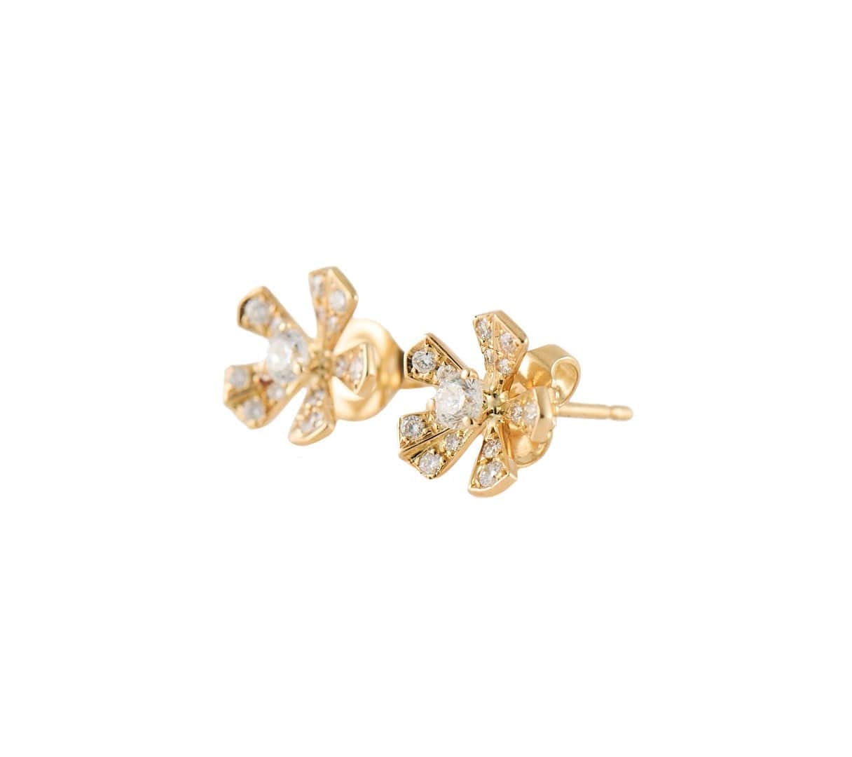 Mimi So 0.45ctw Diamond Wonderland Orchid Stud Earrings in 18K