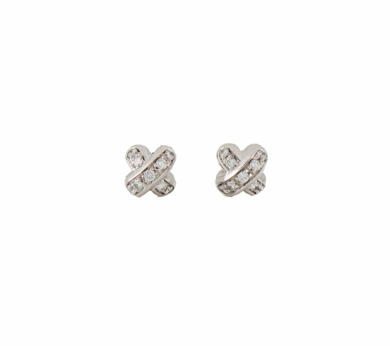 Chaumet 0.35ctw Diamond Lien X Stud Earrings in 18K