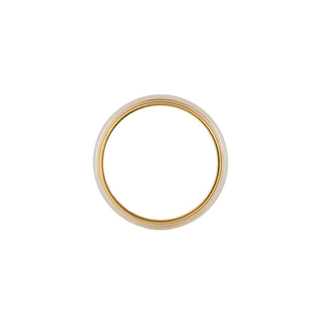 Tiffany & Co. Gents Tiffany & Co. 6.0MM Milgrain Two Tone Wedding Band Ring in 18K & Platinum