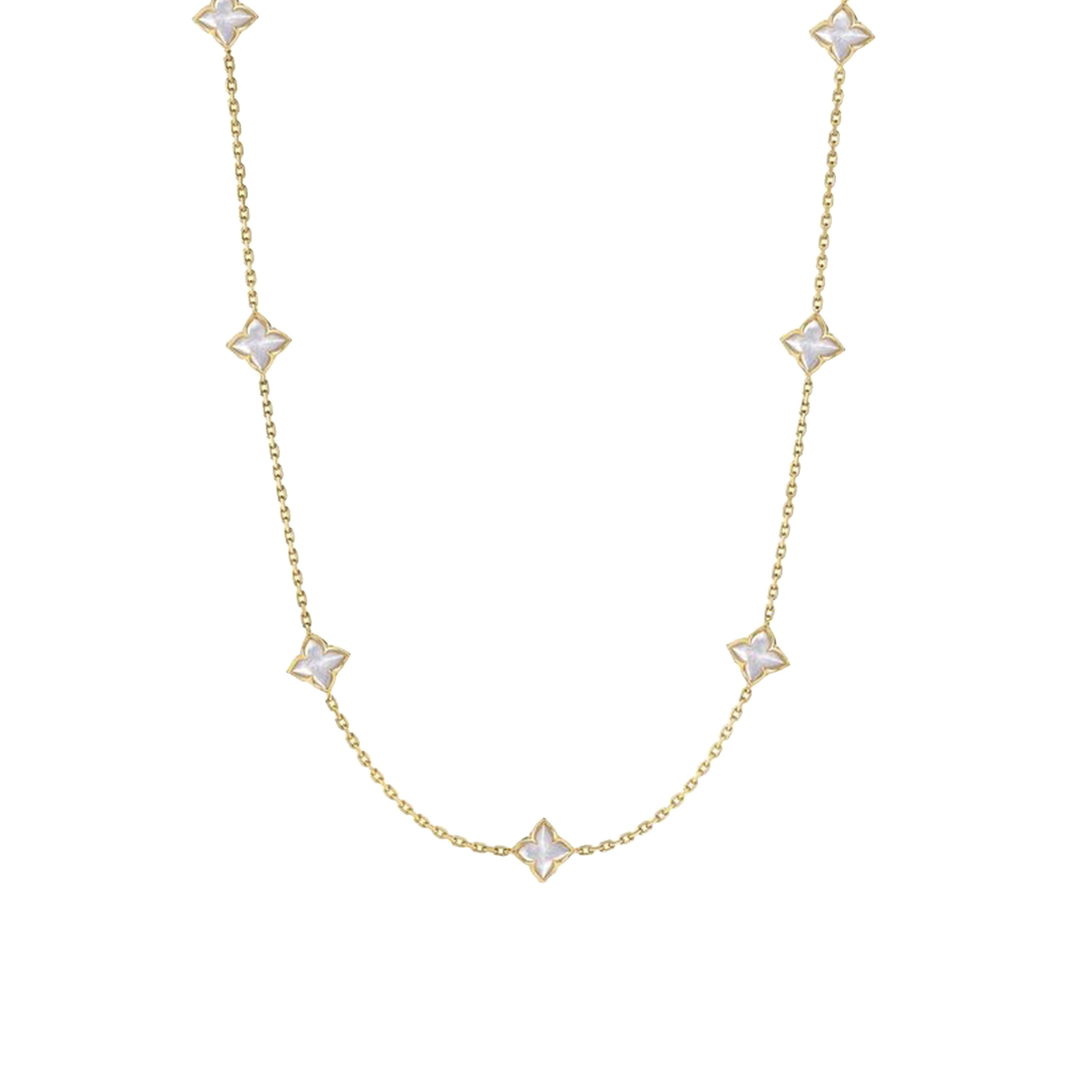 Roberto Coin 18k Yellow Gold Venetian Princess Carnival Mother of Pearl By The Yard Necklace