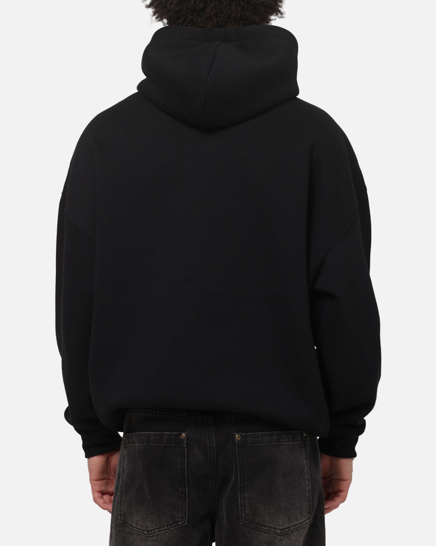 Carre Illusion Hoodie Solid Black