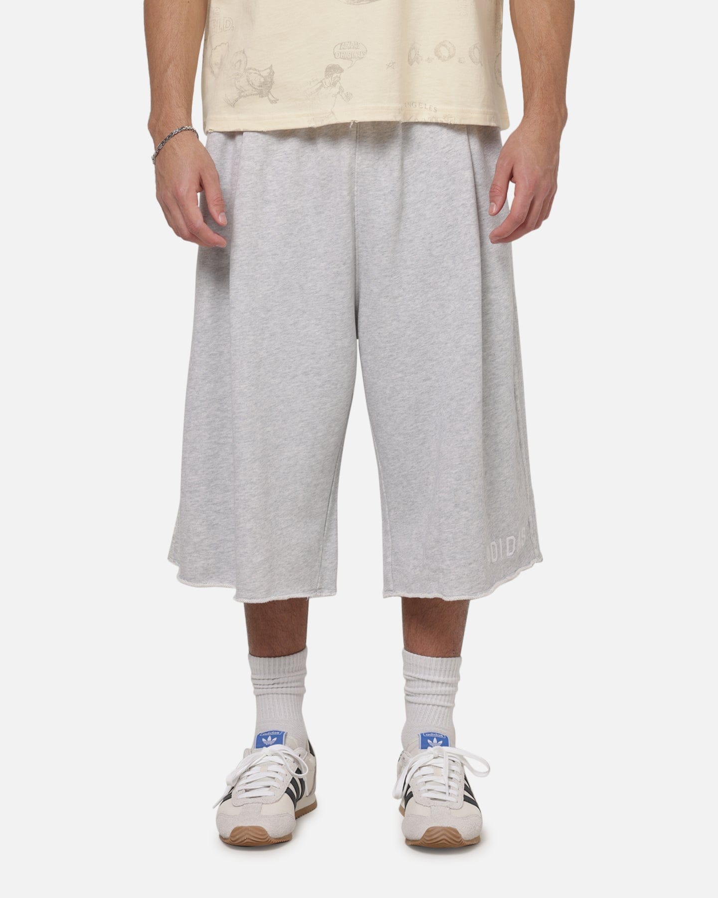 Adidas Originals Long Sweat Shorts Light Grey