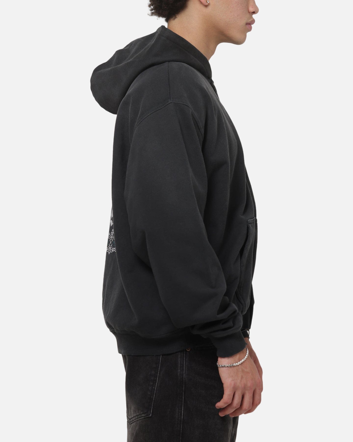 Represent Private Members Hoodie Stained Black
