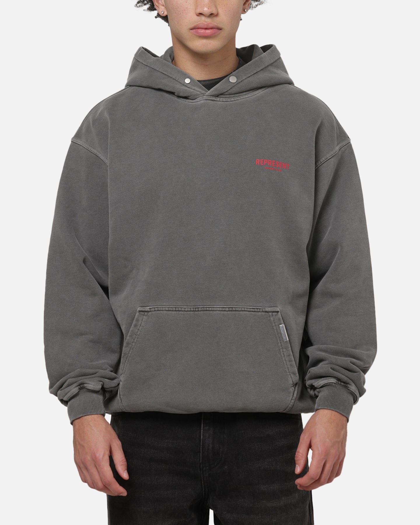 Represent Owners Club Hoodie Washed Black