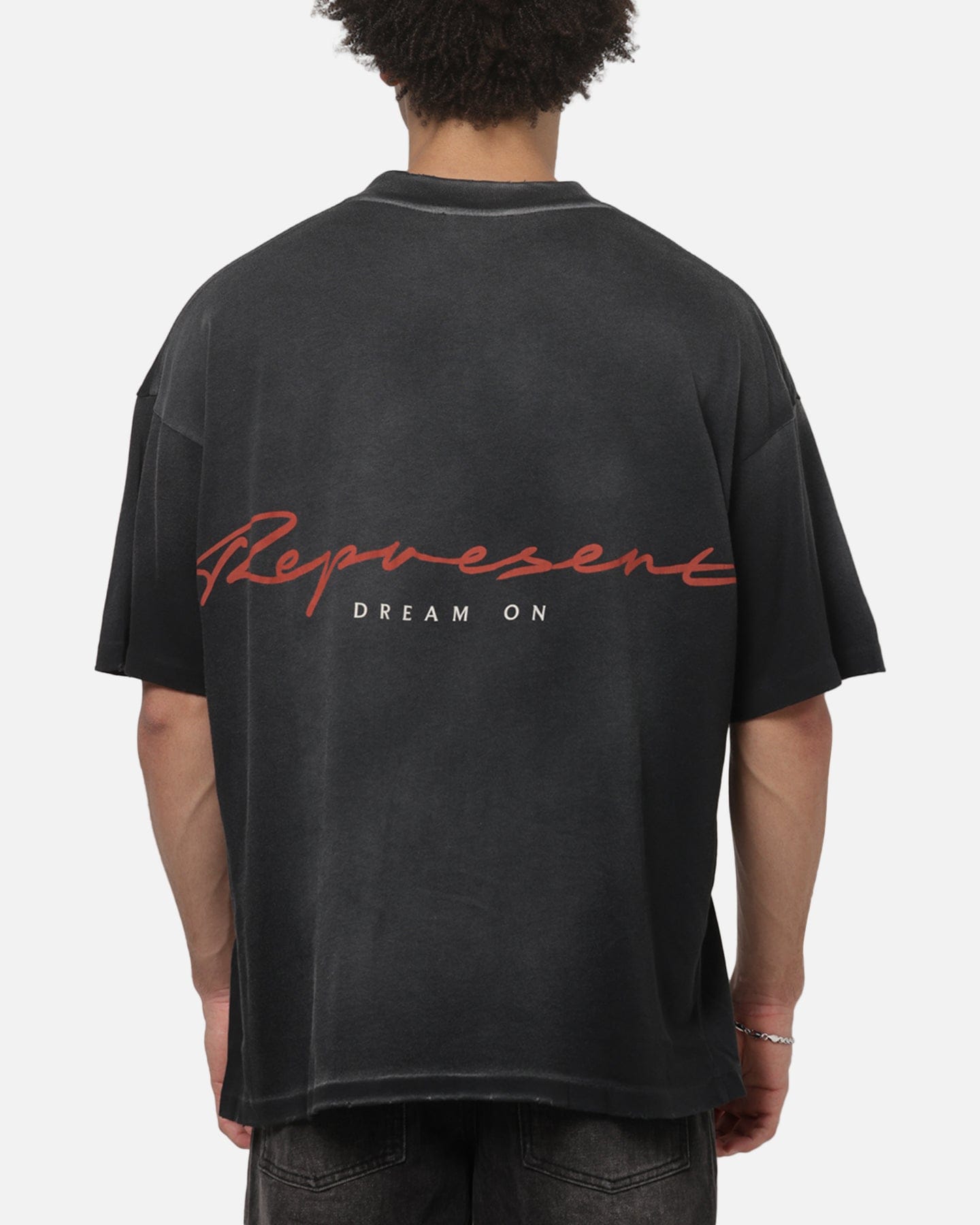 Represent Chrome Flight T-Shirt Stained Black