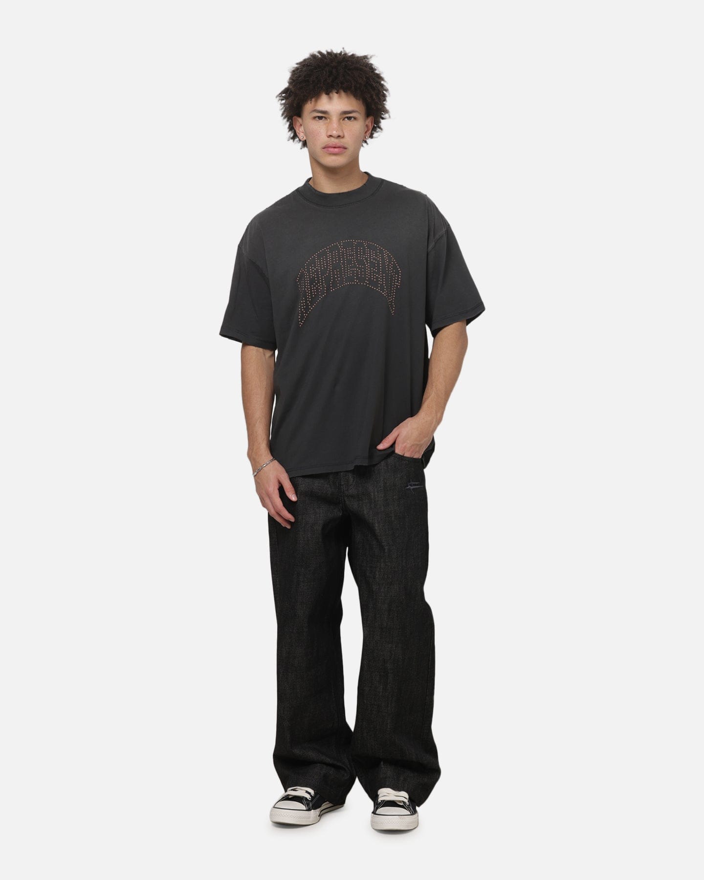 Represent Embellished Represent T-Shirt Stained Black
