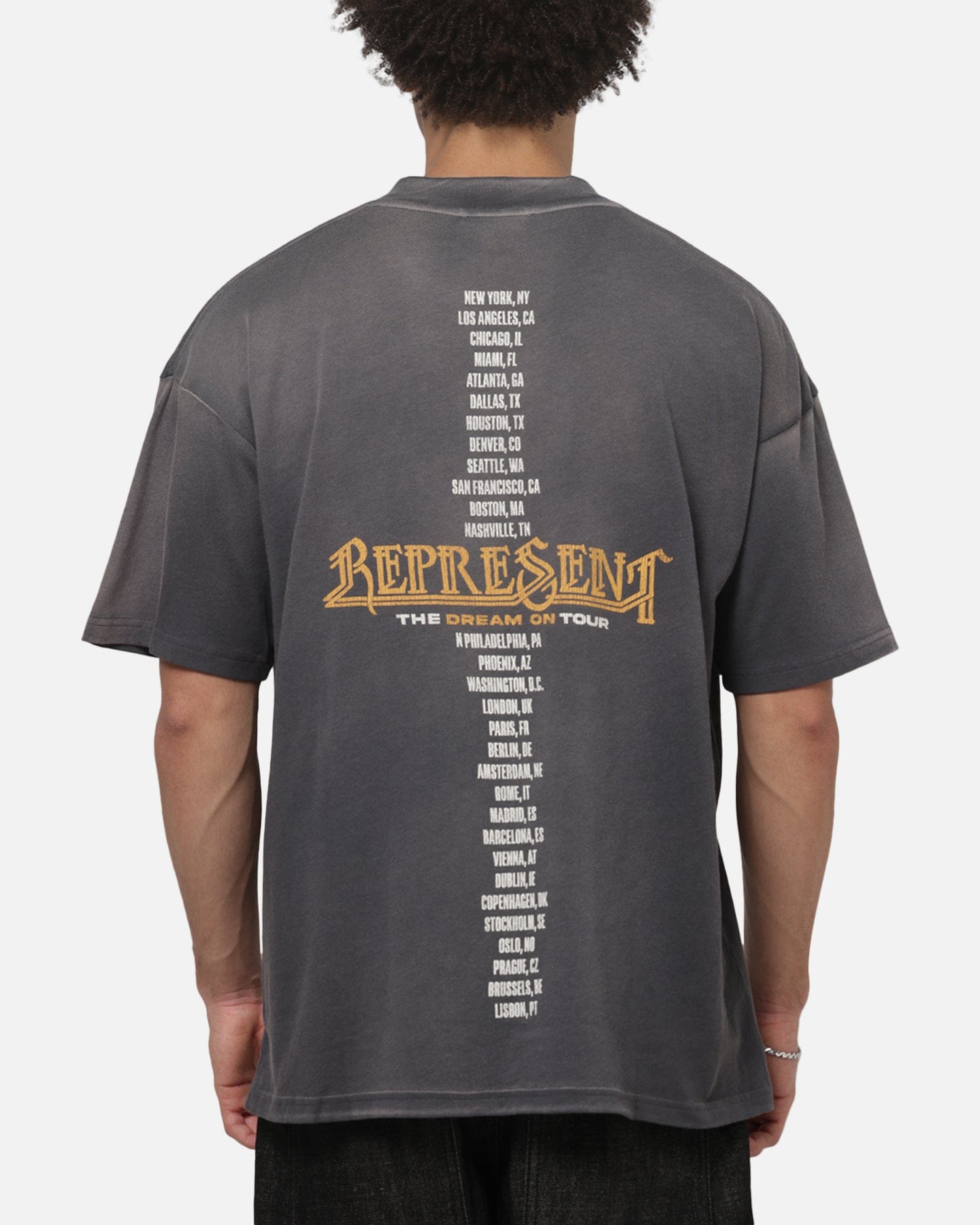Represent Golden Tour T-Shirt Sunfaded Grey