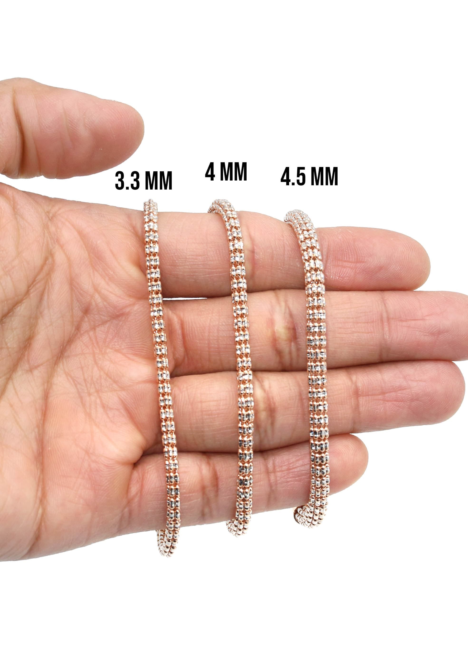 MANUFACTURER 2 14K Rose Gold Ice Bracelet