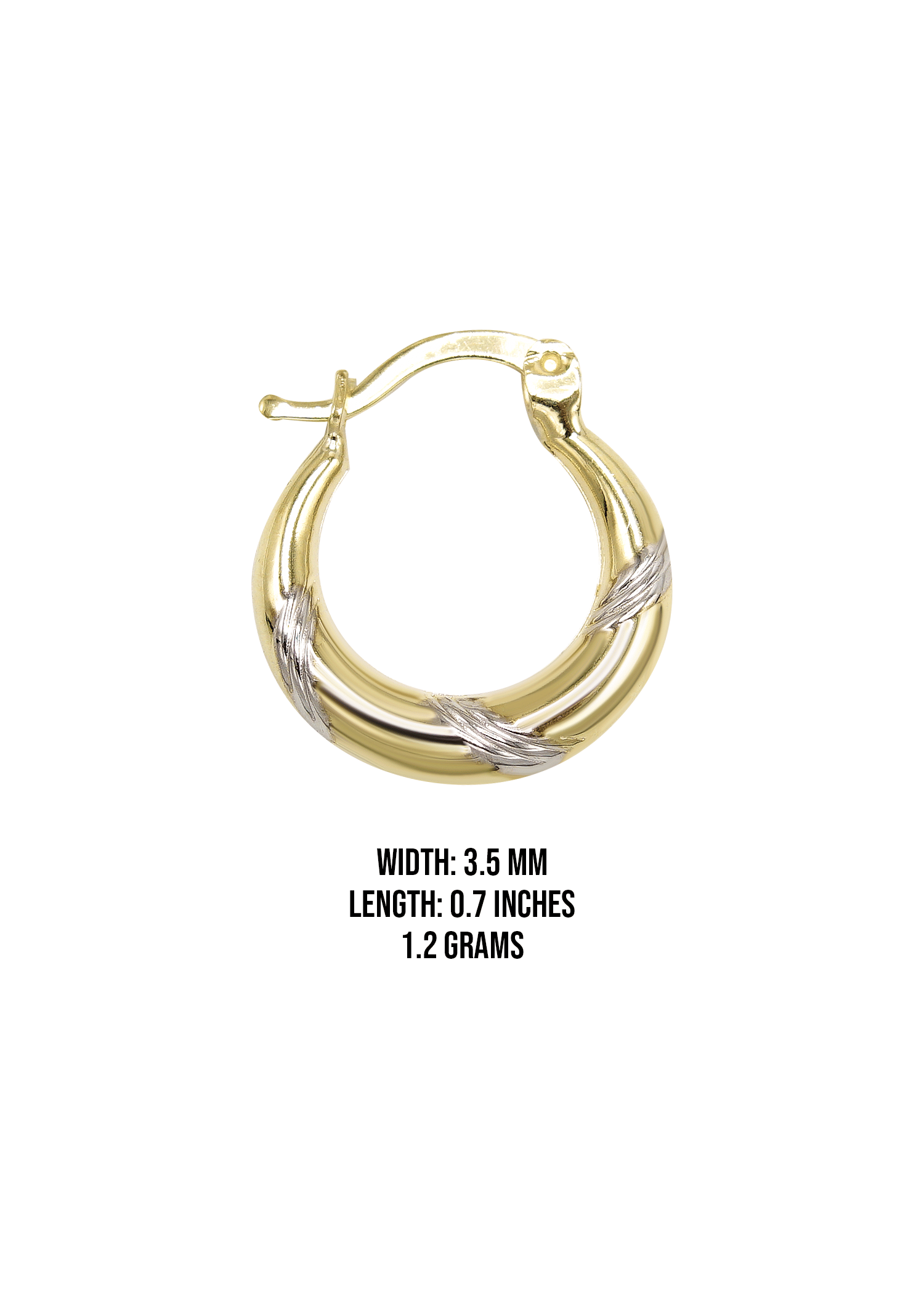 MANUFACTURER 1 10K Womens Gold Hoop Earrings