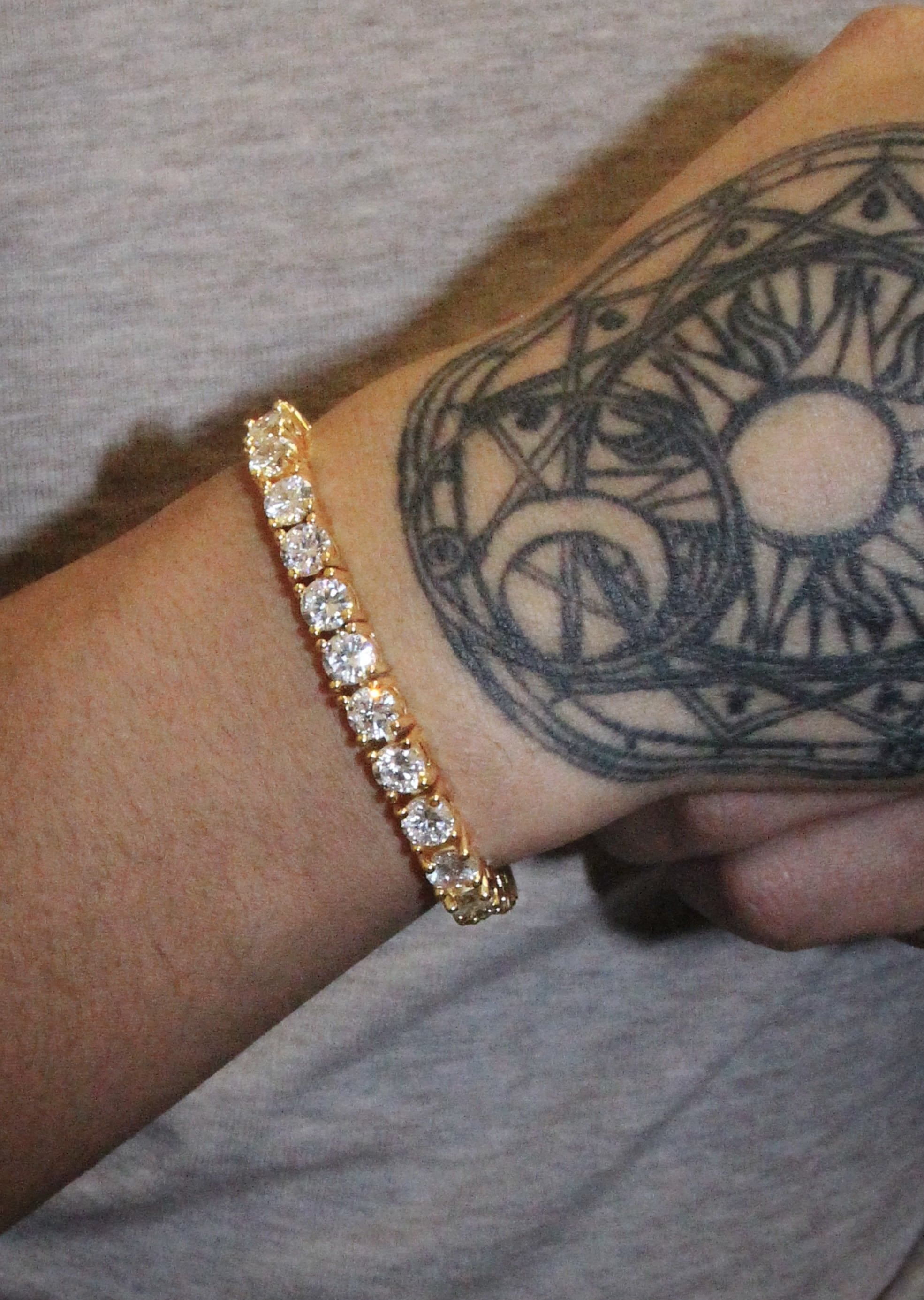 manufacturer 30 Gold Plated Mens Tennis Bracelet